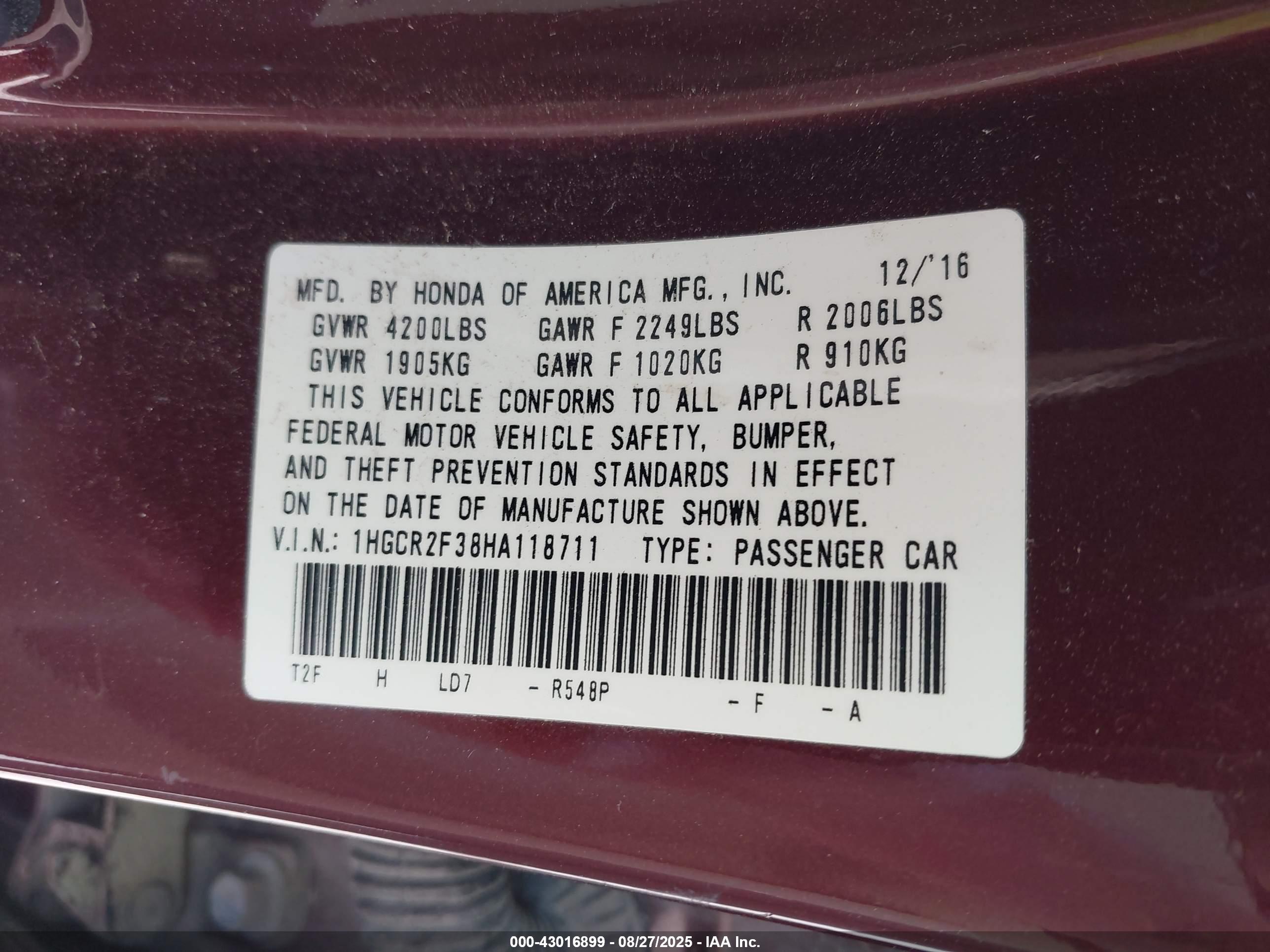 HONDA ACCORD image 9