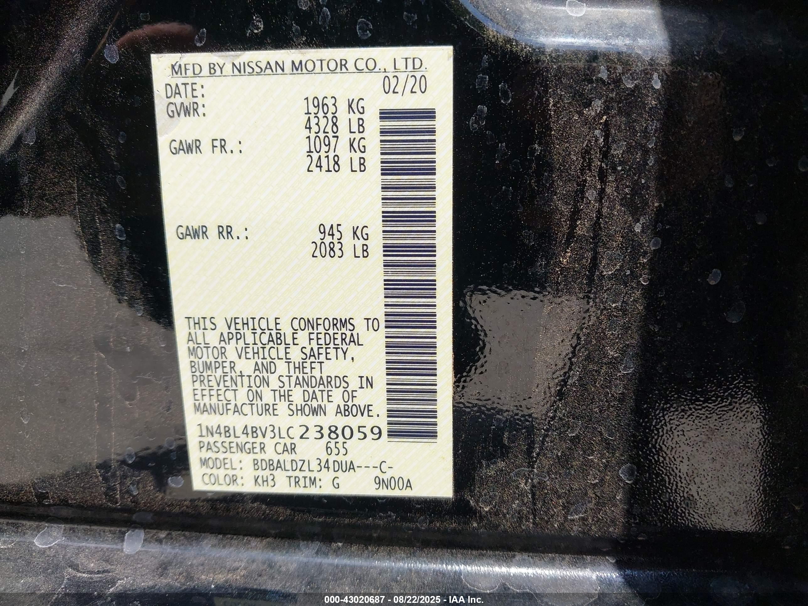 NISSAN ALTIMA image 9