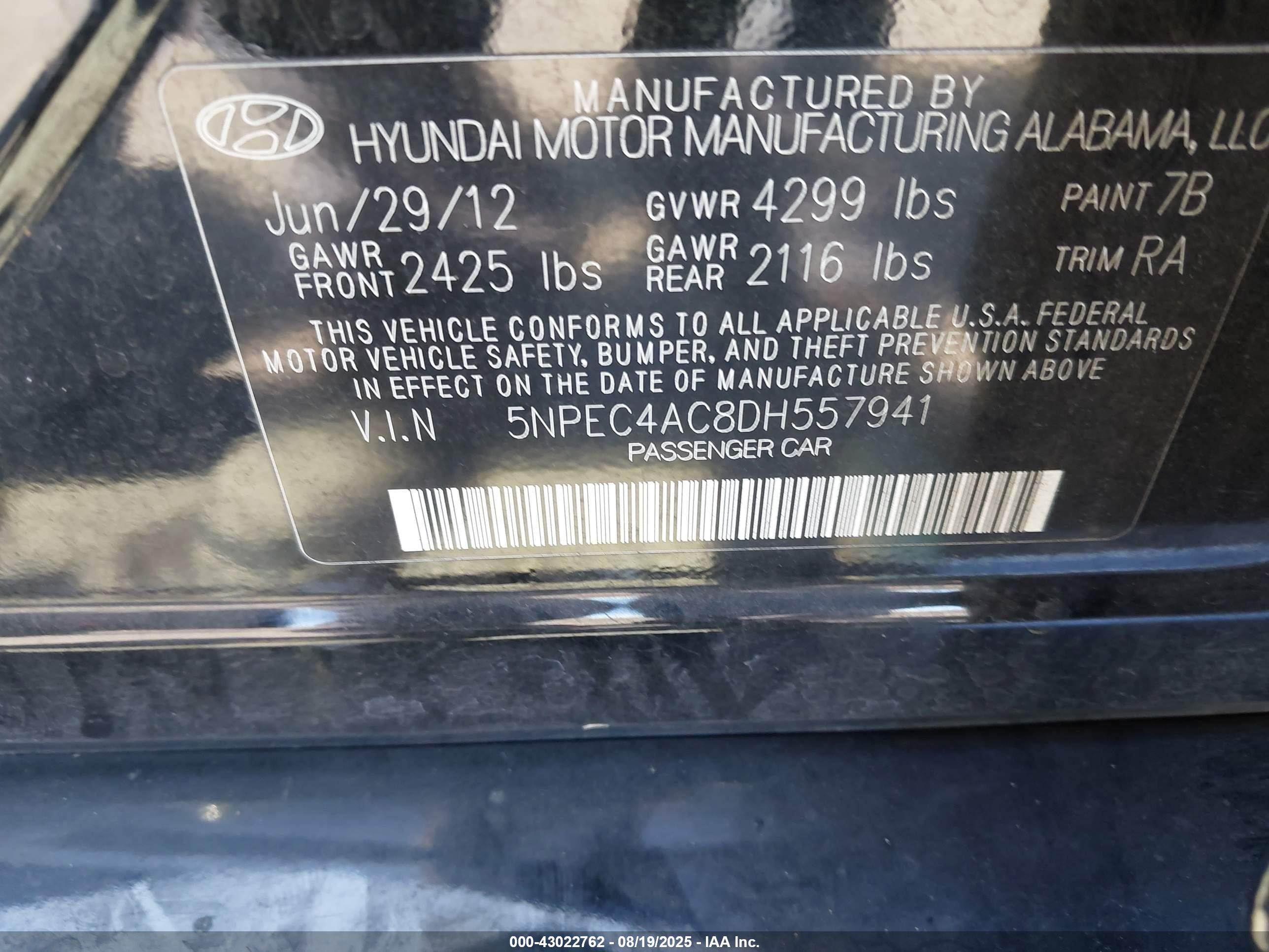 HYUNDAI SONATA image 9