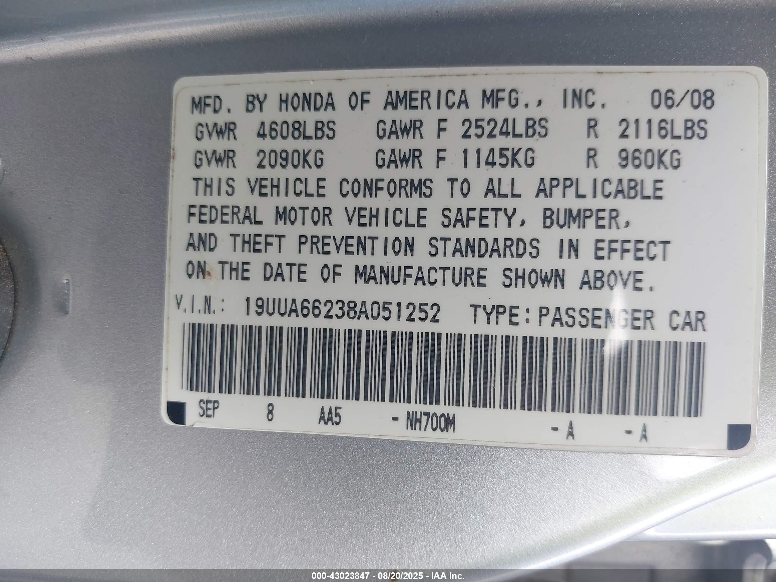 ACURA TL image 9