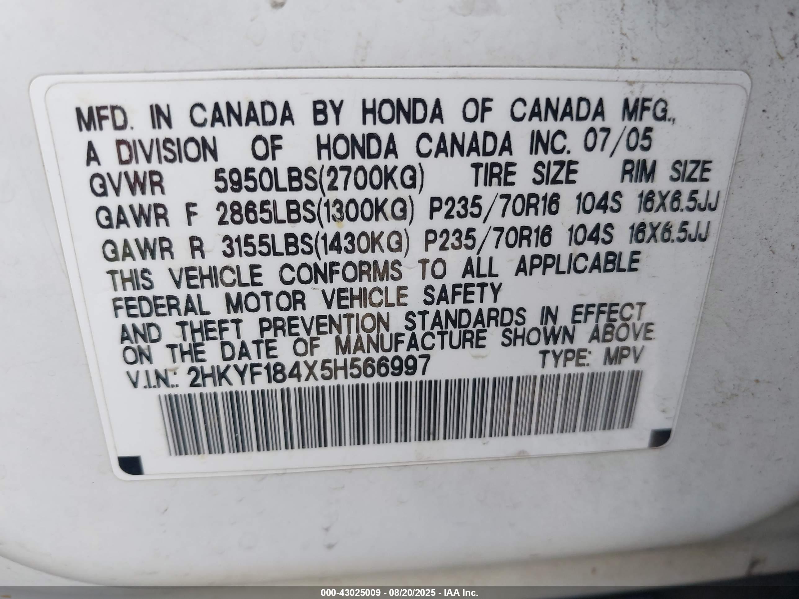 HONDA PILOT image 9