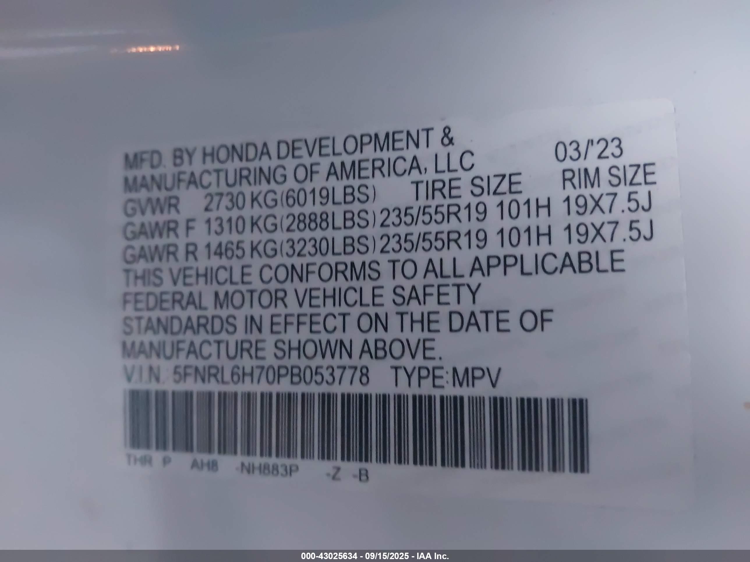 HONDA ODYSSEY image 9