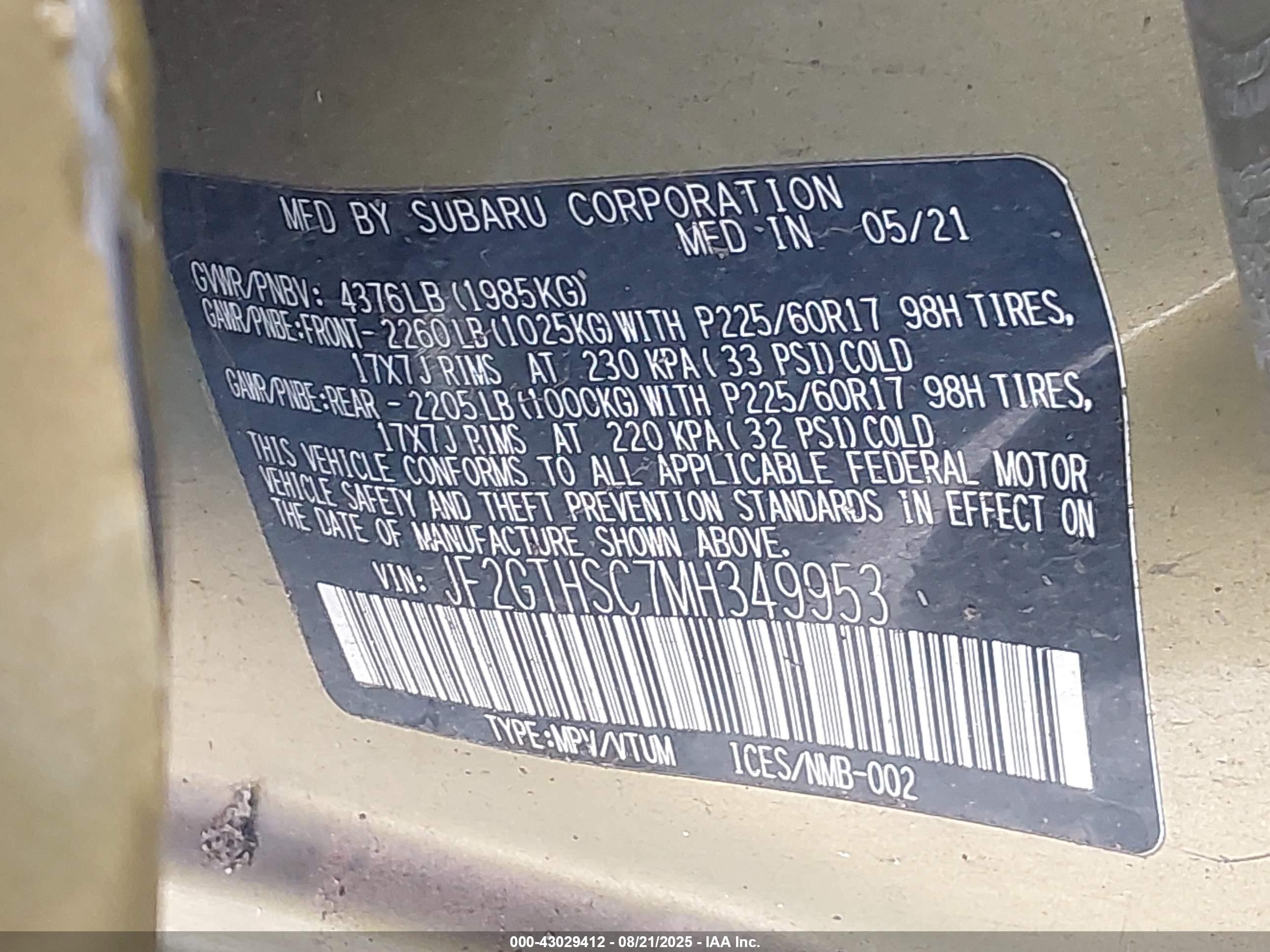 SUBARU CROSSTREK image 9