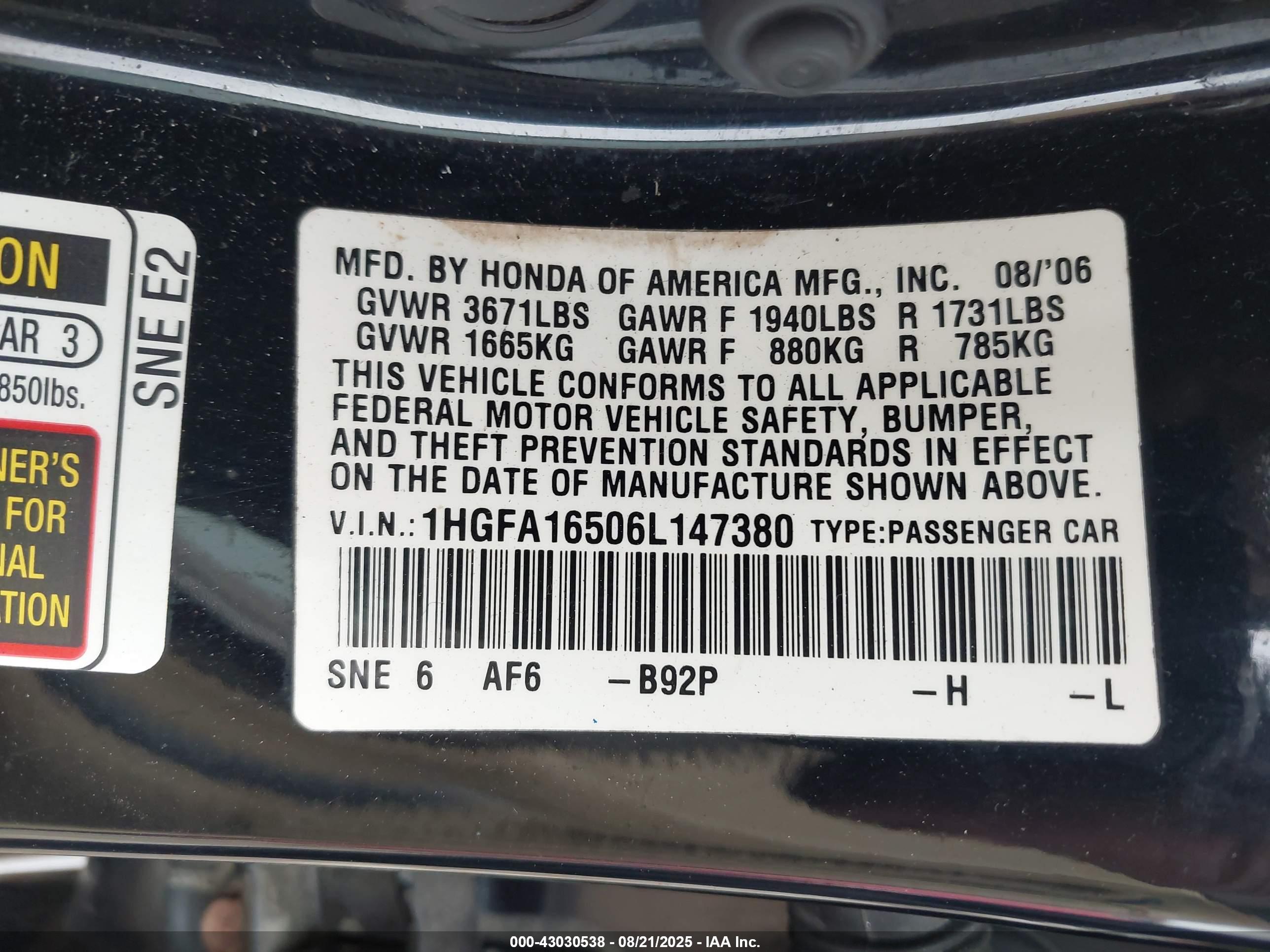 HONDA CIVIC image 9