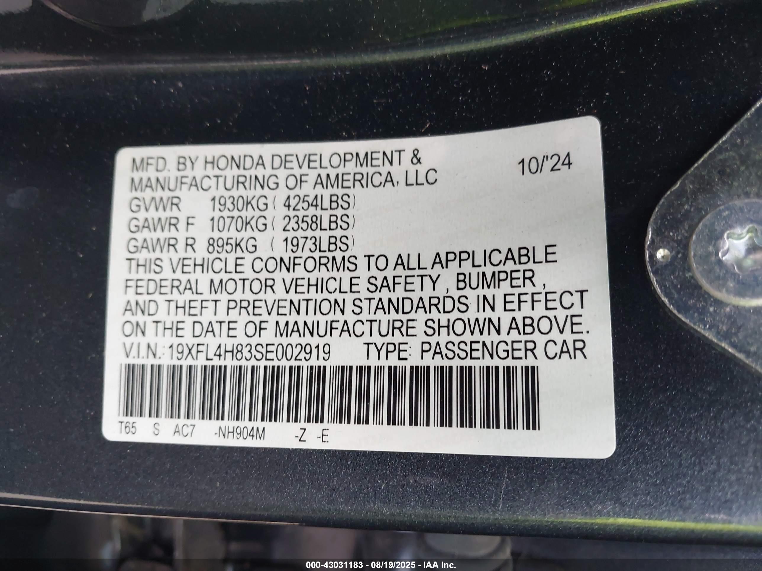 HONDA CIVIC image 9