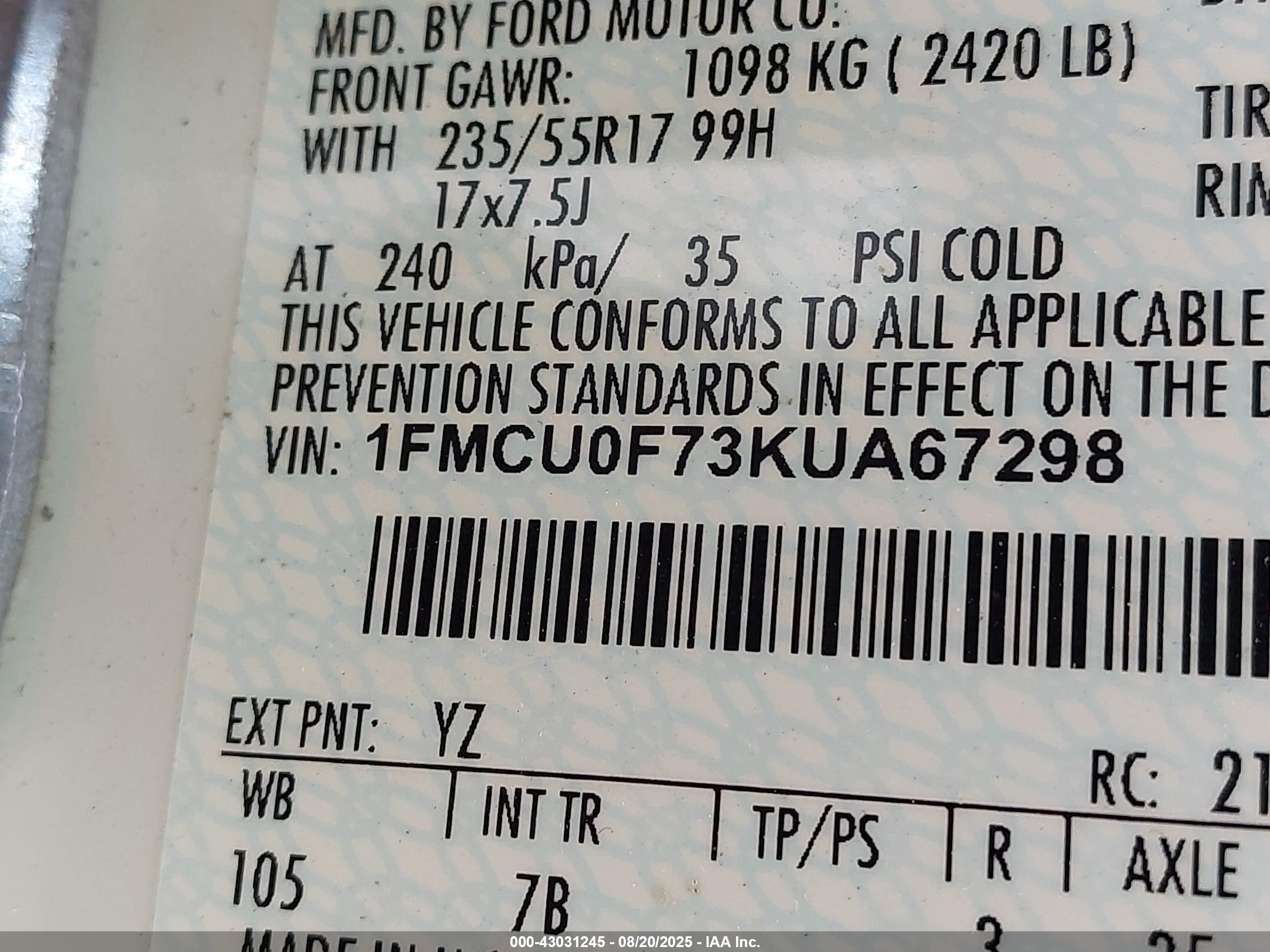 FORD ESCAPE image 9