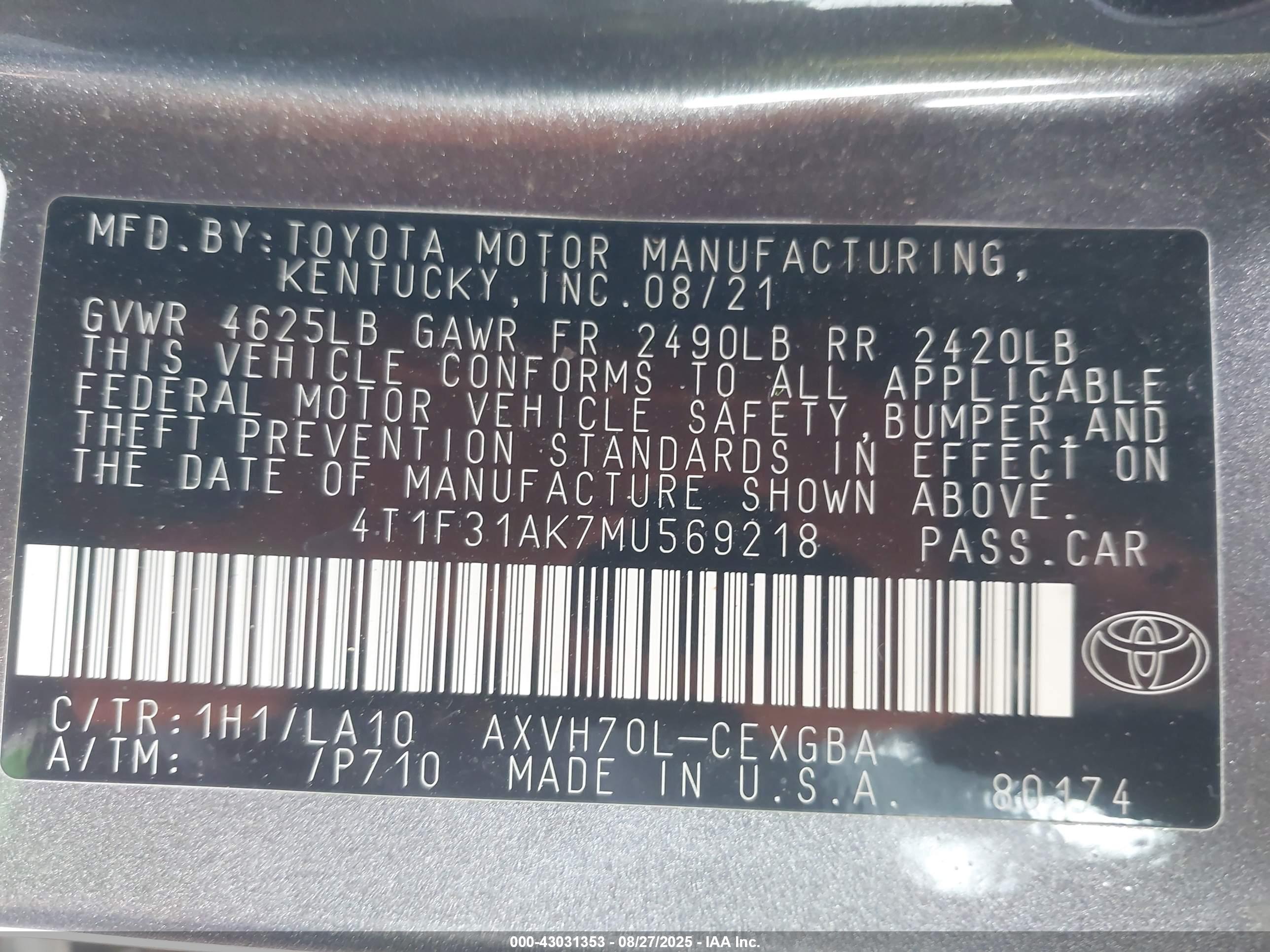 TOYOTA CAMRY image 9