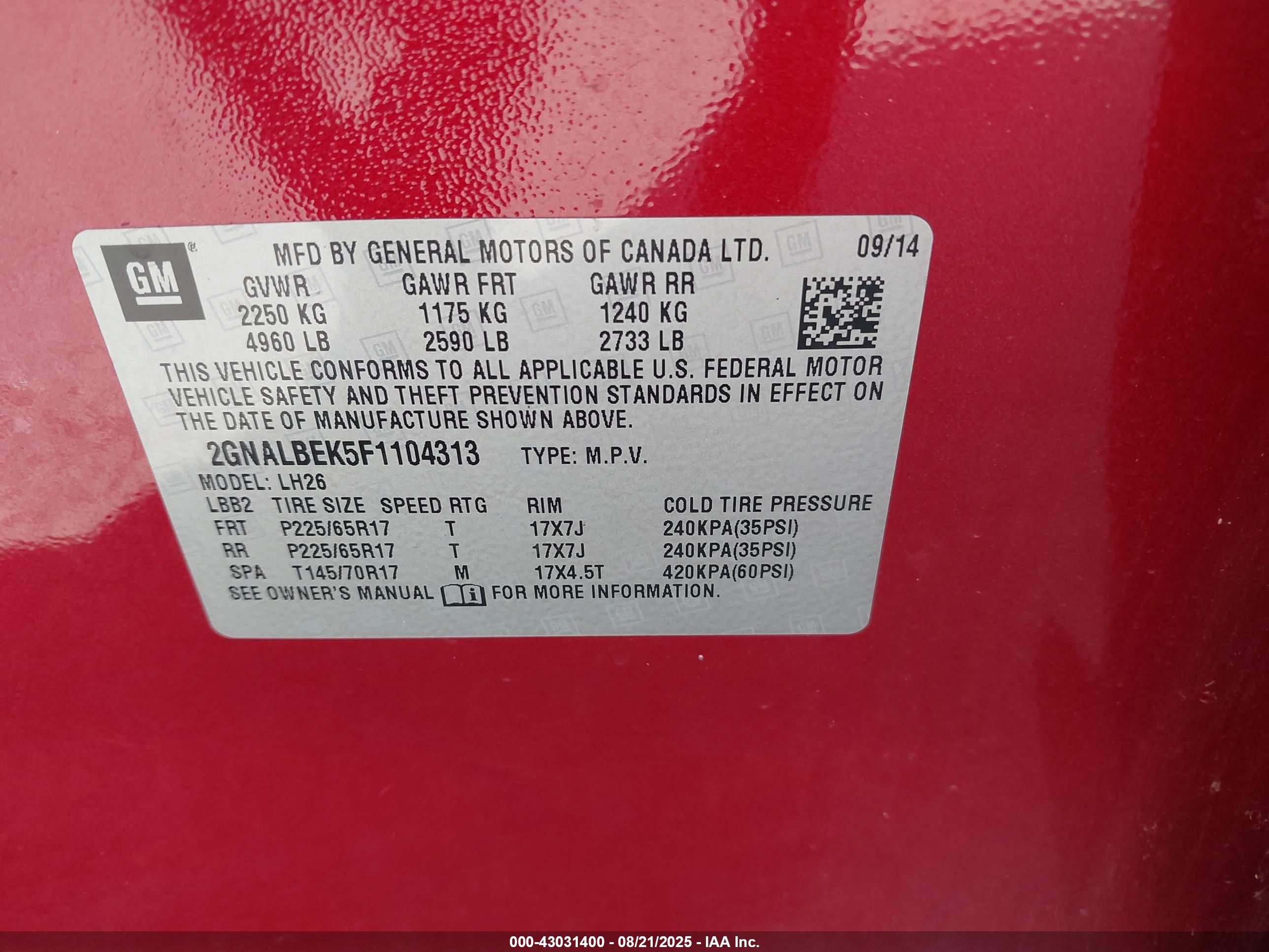 CHEVROLET EQUINOX image 9