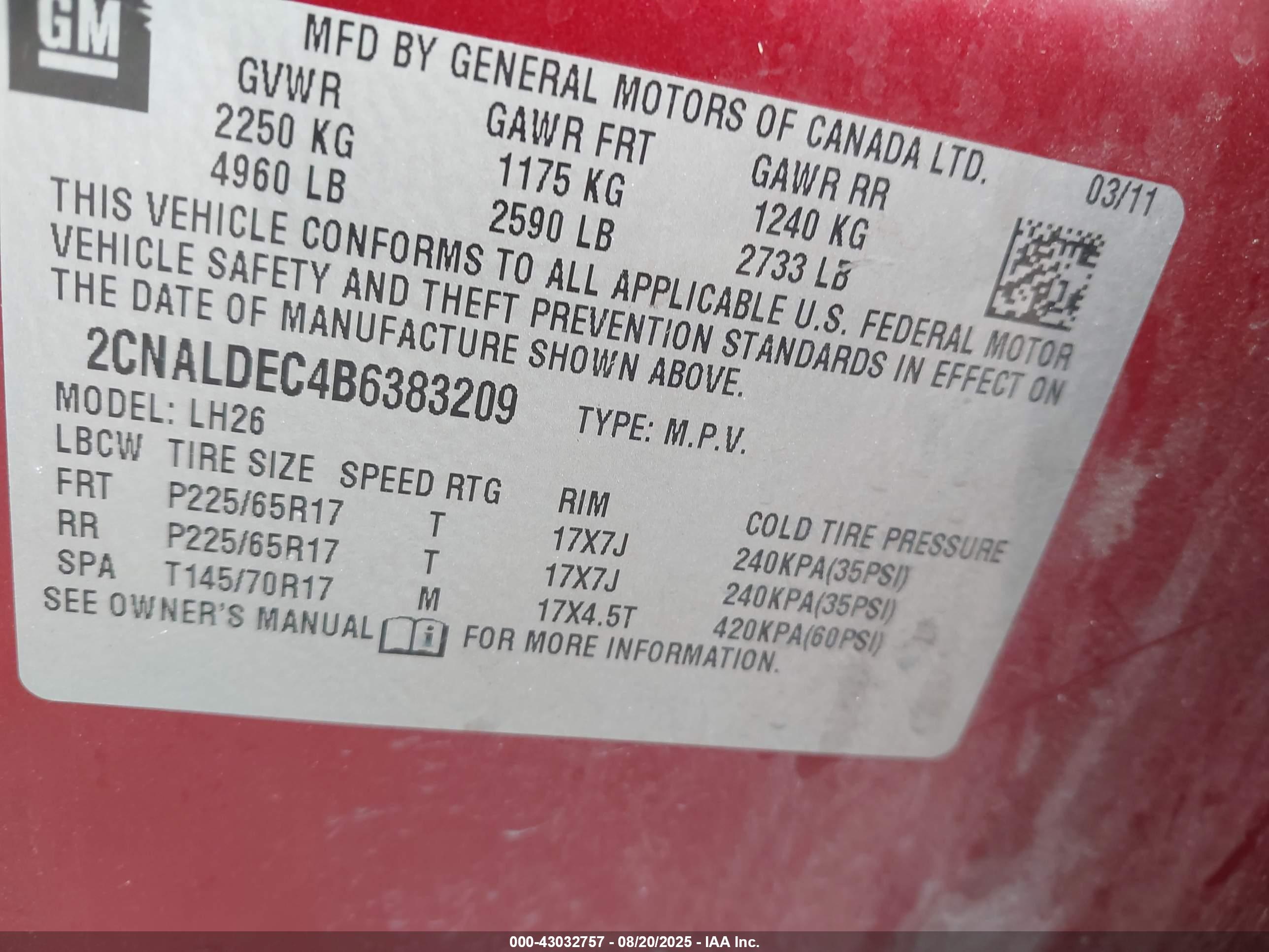 CHEVROLET EQUINOX image 9