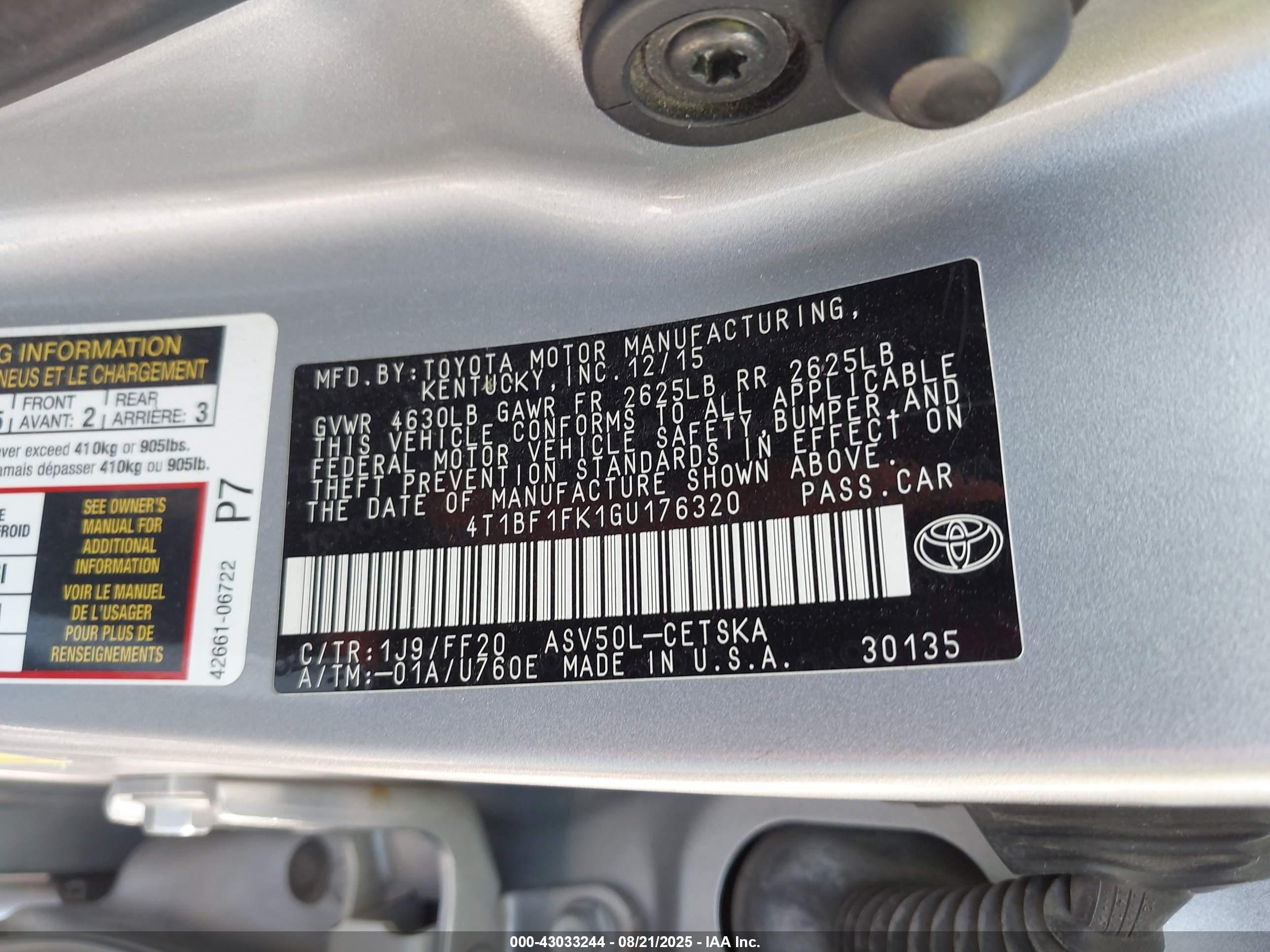 TOYOTA CAMRY image 9