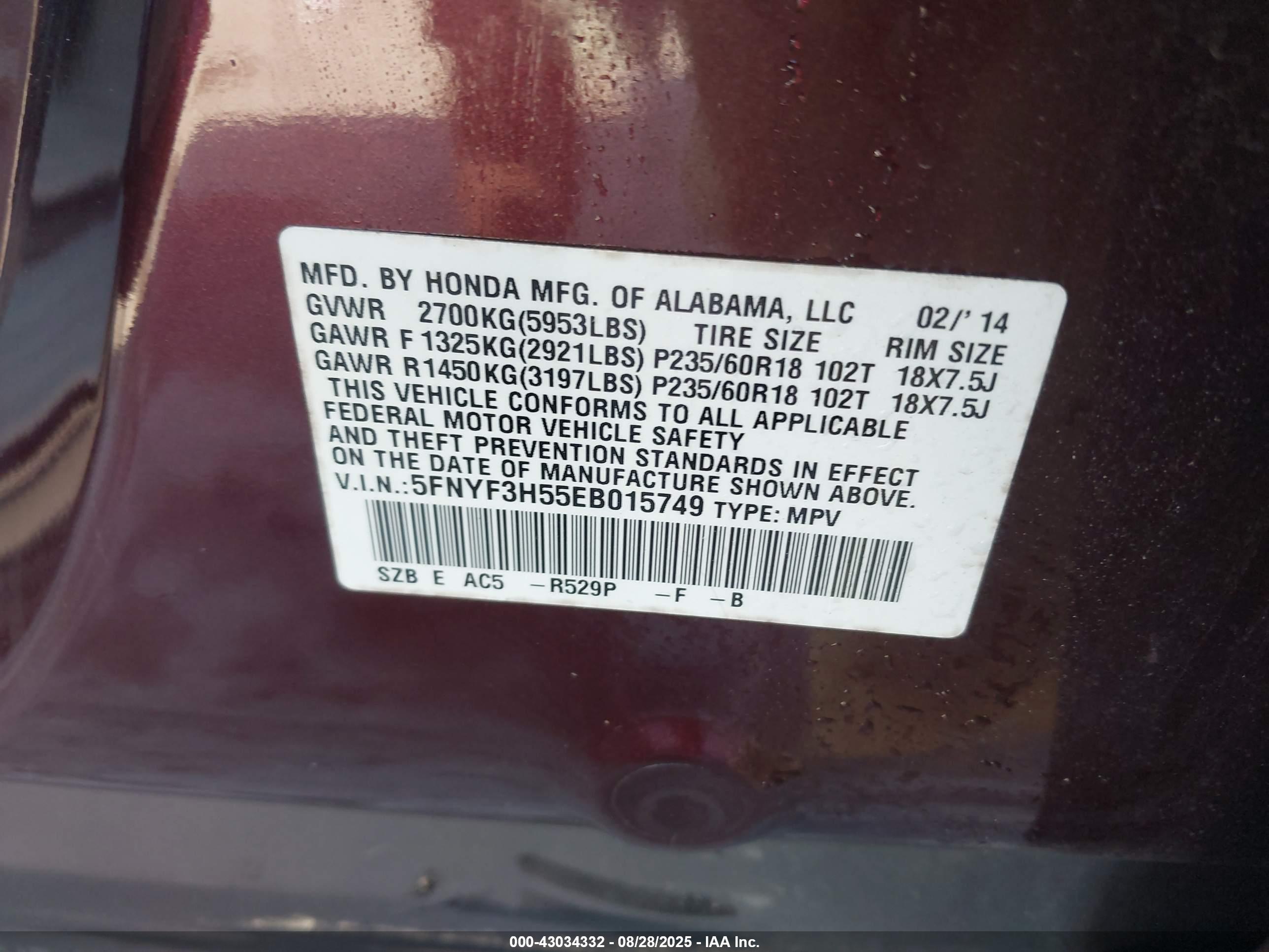HONDA PILOT image 9