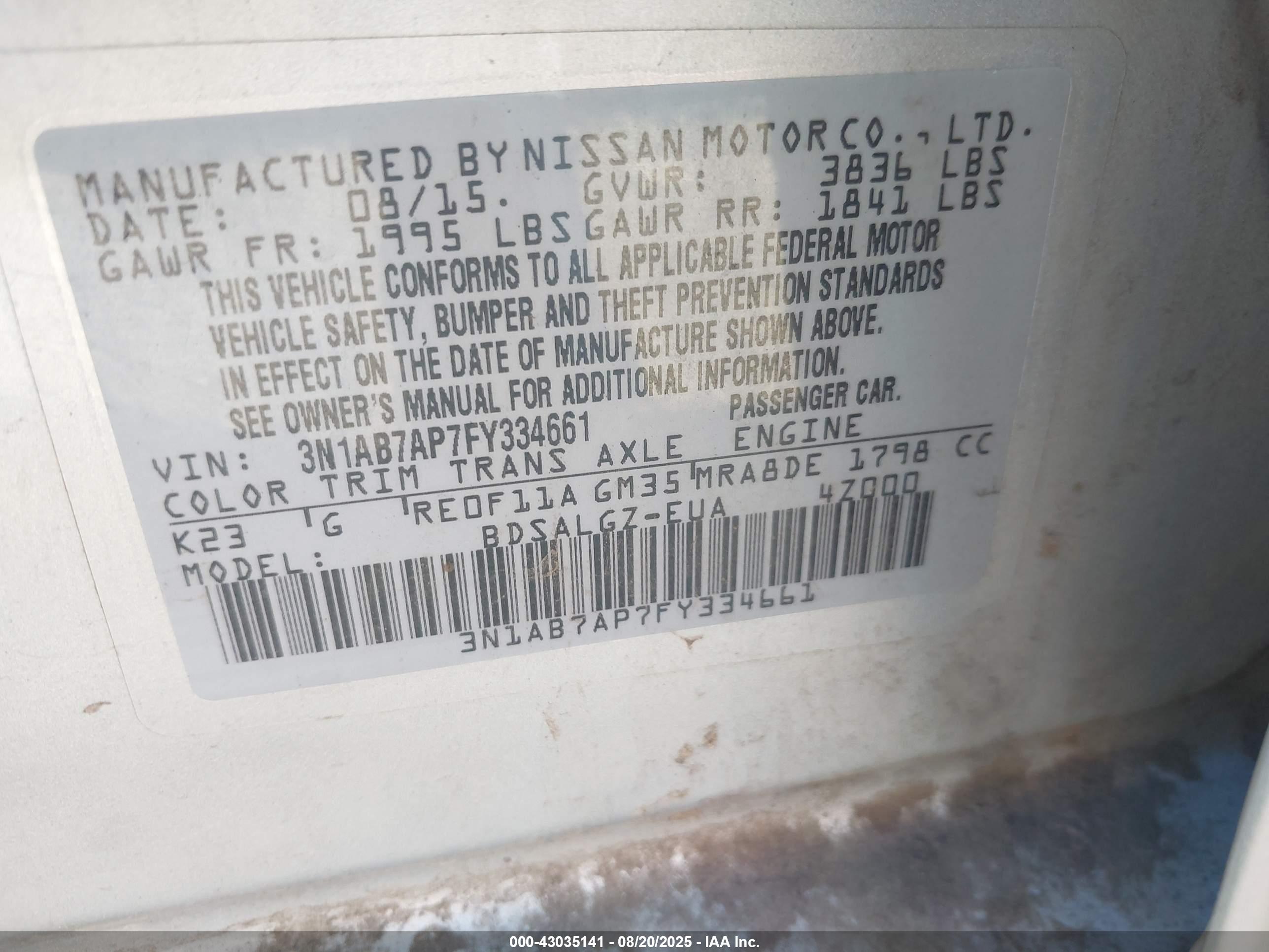 NISSAN SENTRA image 9