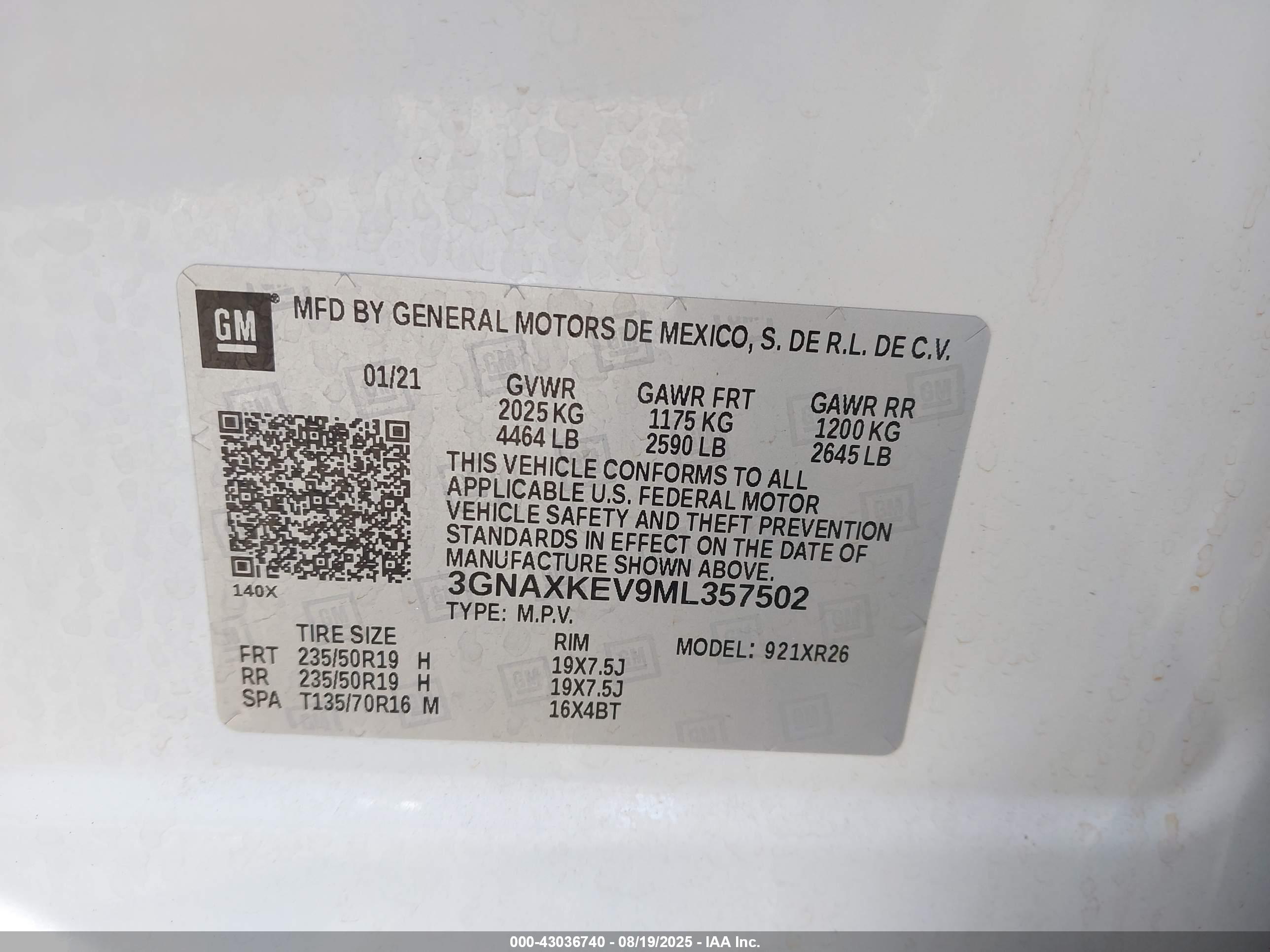 CHEVROLET EQUINOX image 9