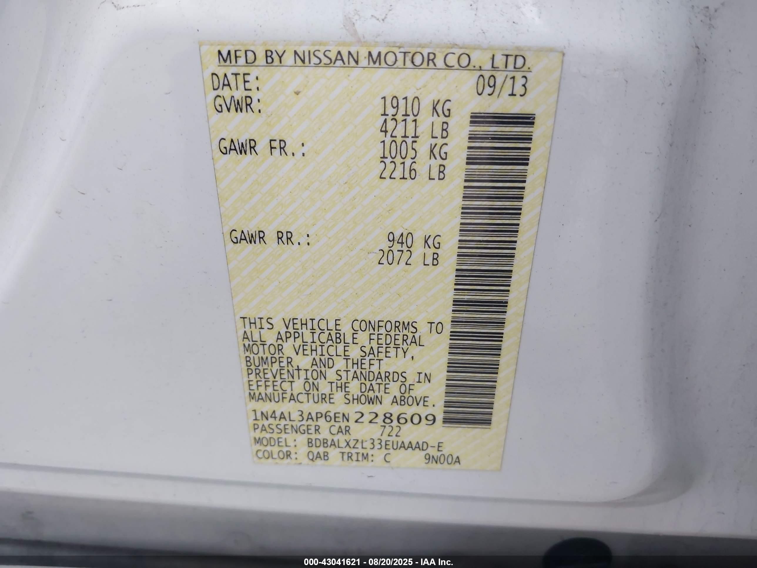 NISSAN ALTIMA image 9