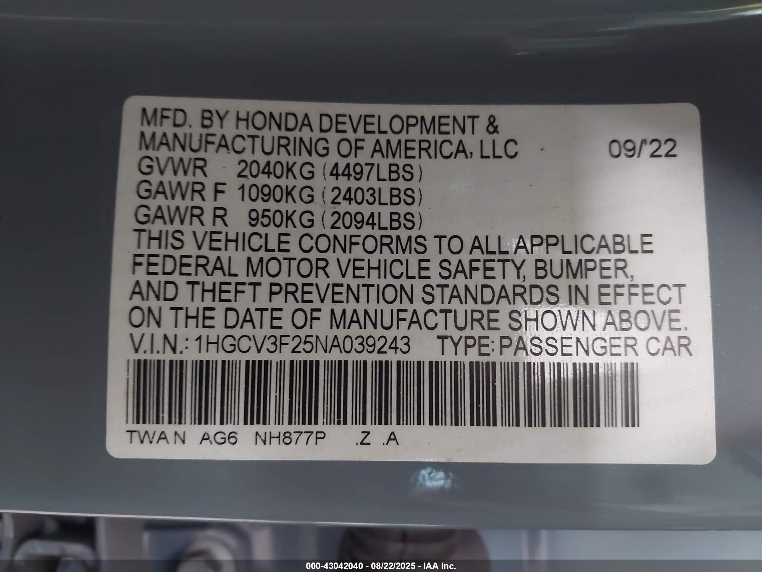 HONDA ACCORD image 9