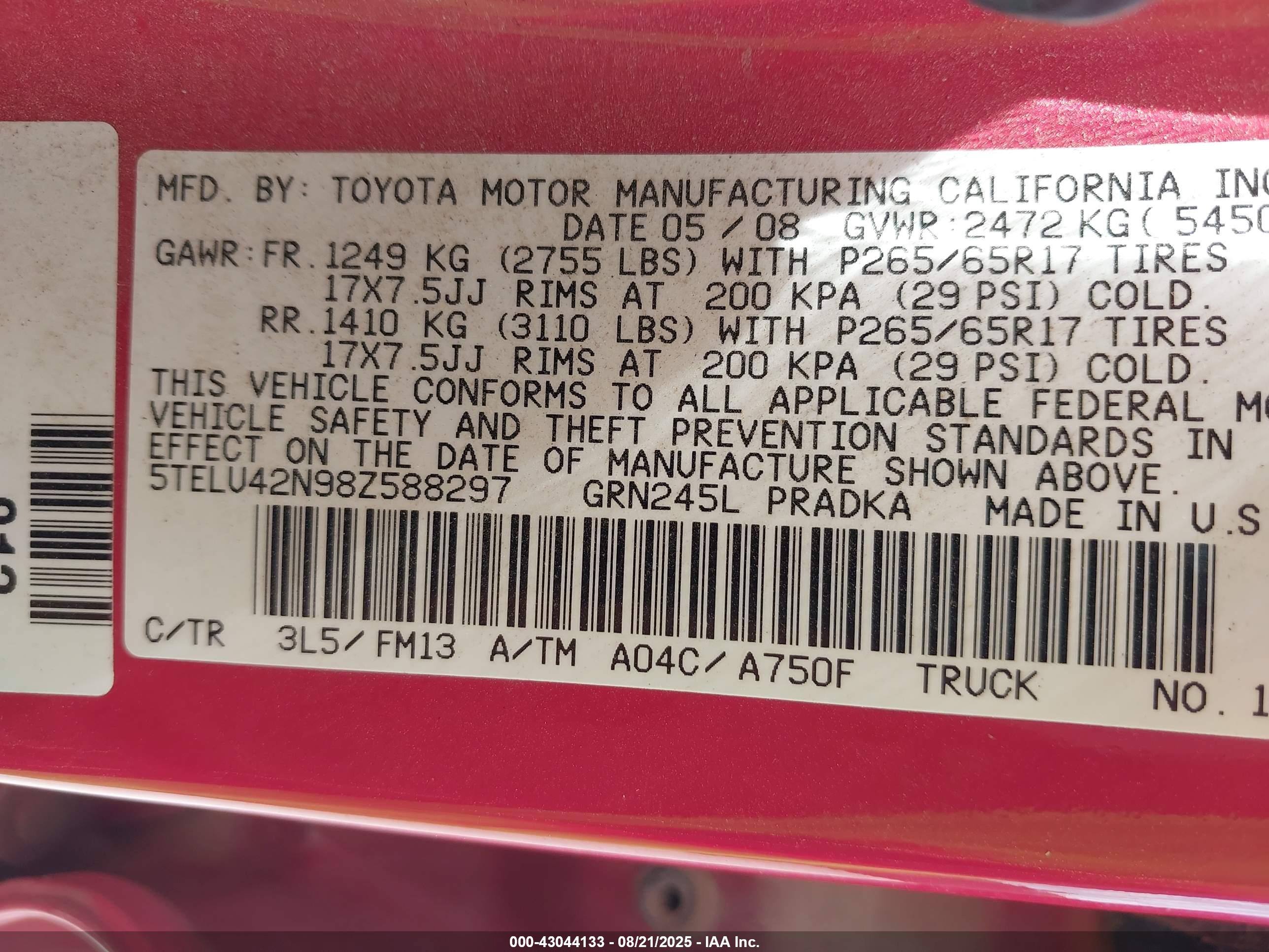 TOYOTA TACOMA image 9