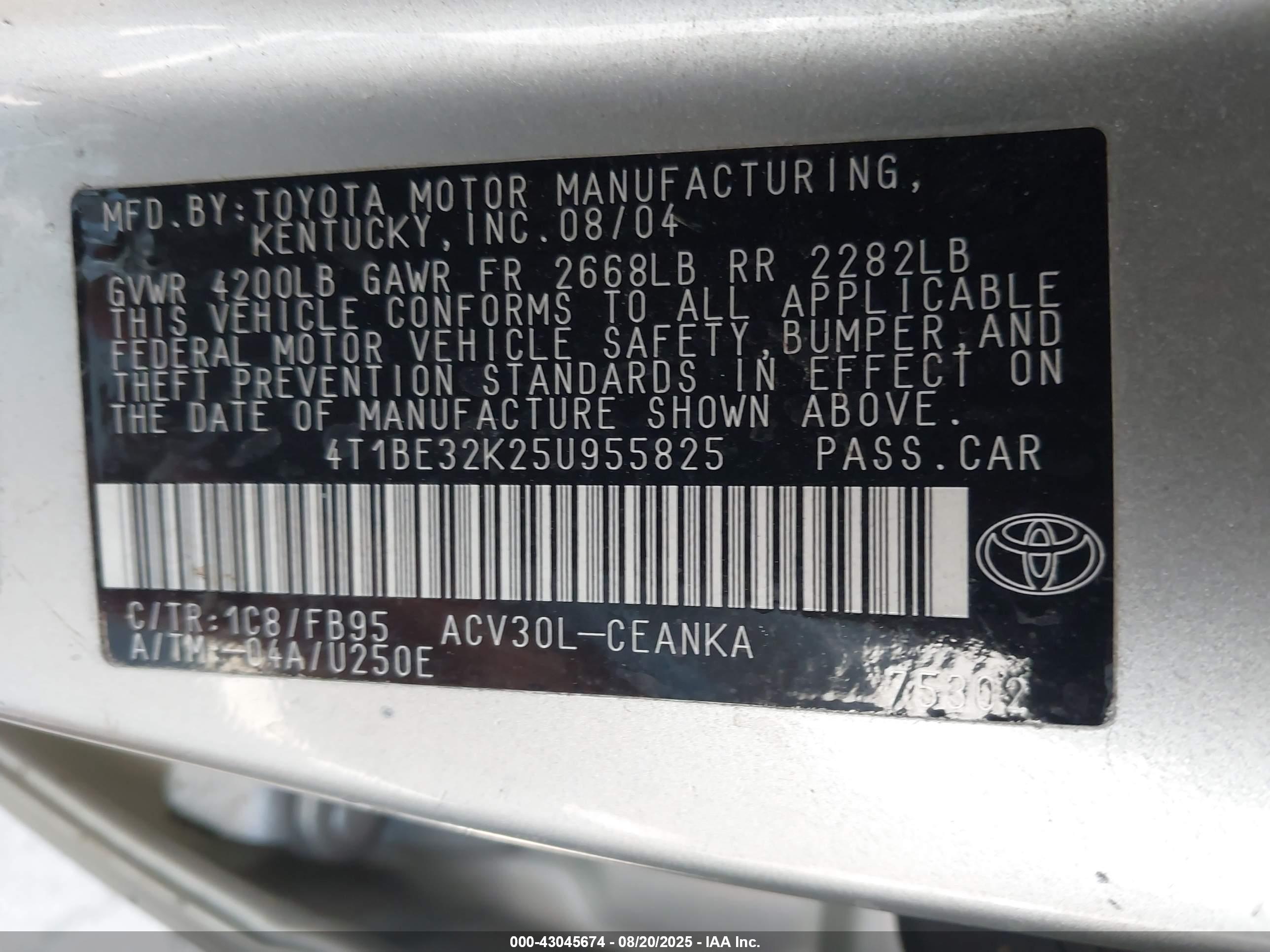 TOYOTA CAMRY image 9