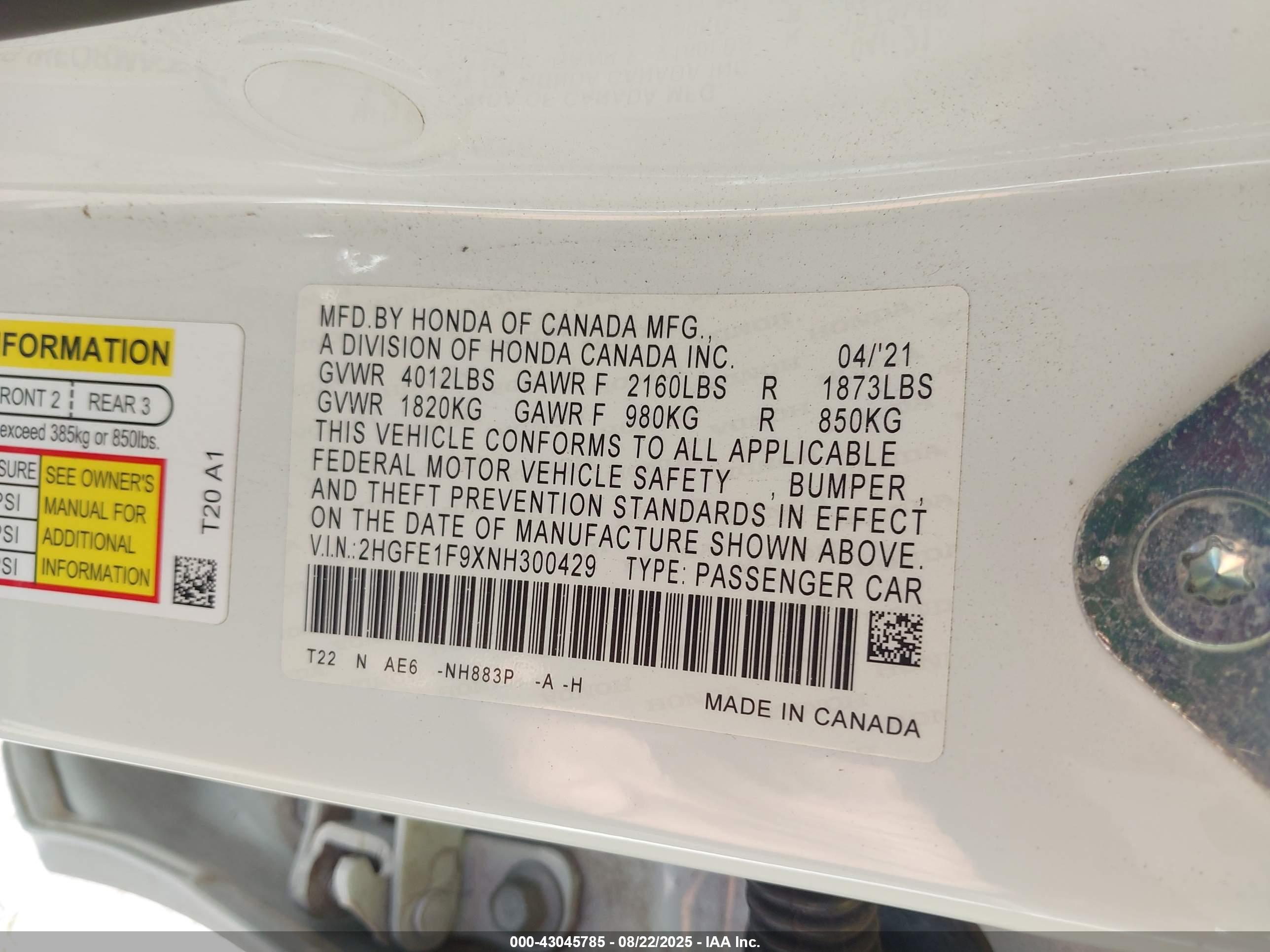 HONDA CIVIC image 9