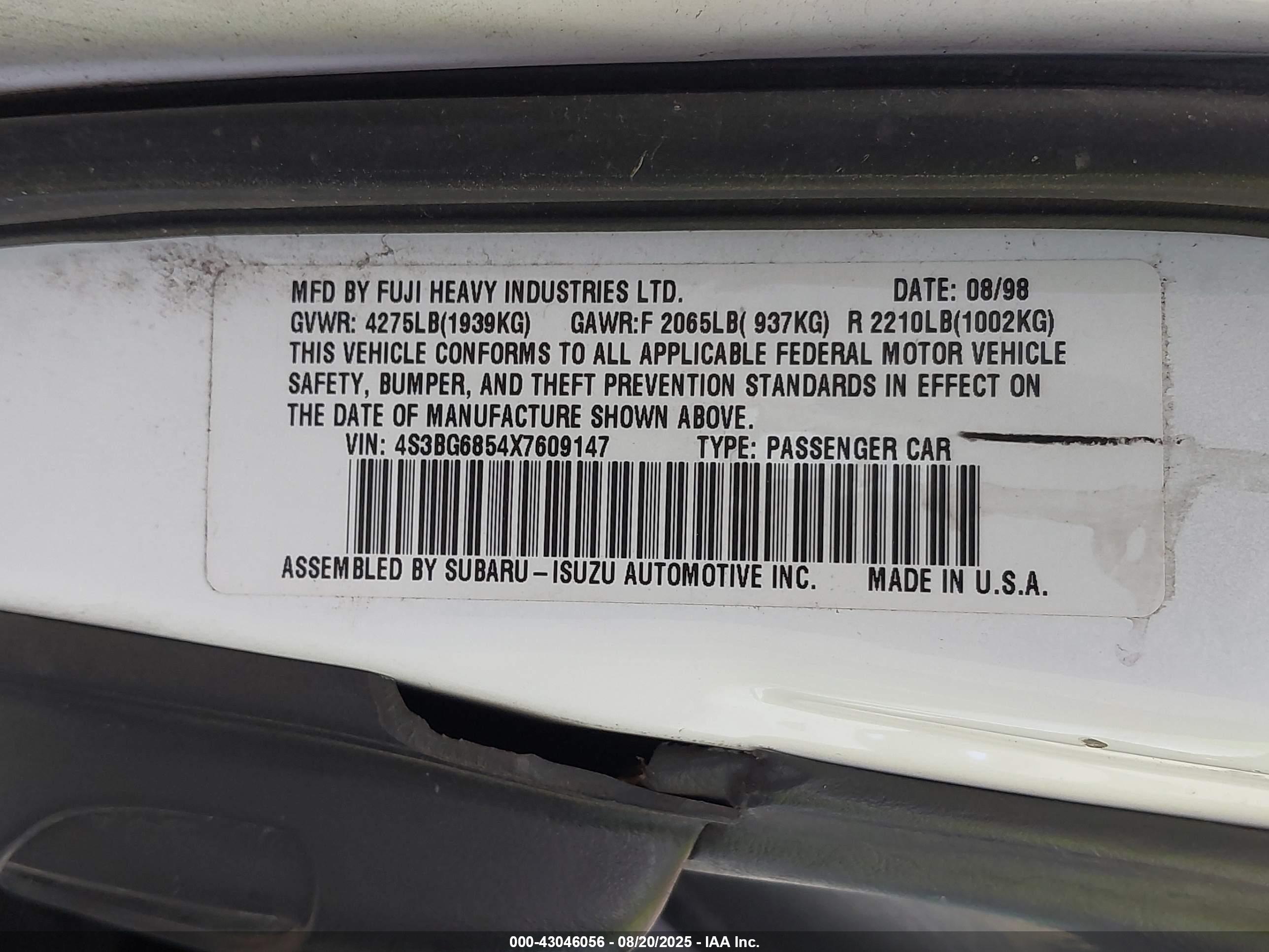 SUBARU LEGACY image 9