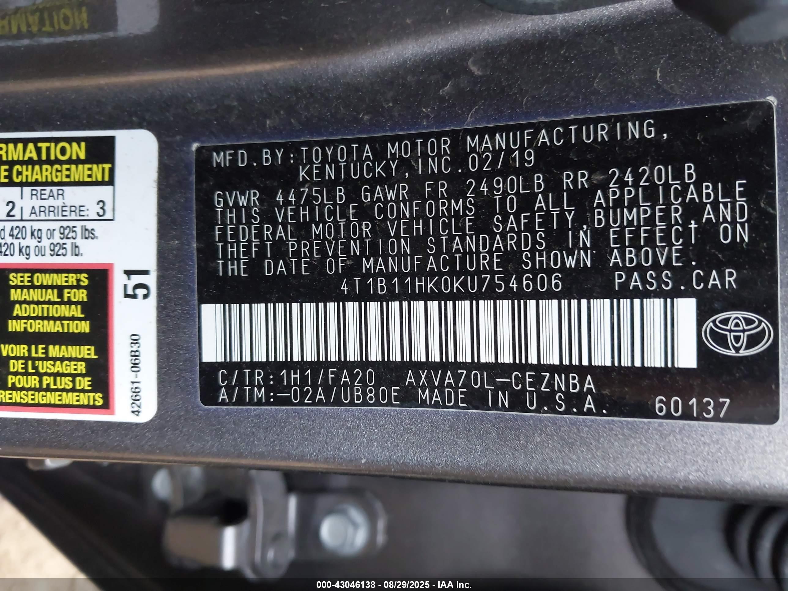 TOYOTA CAMRY image 9