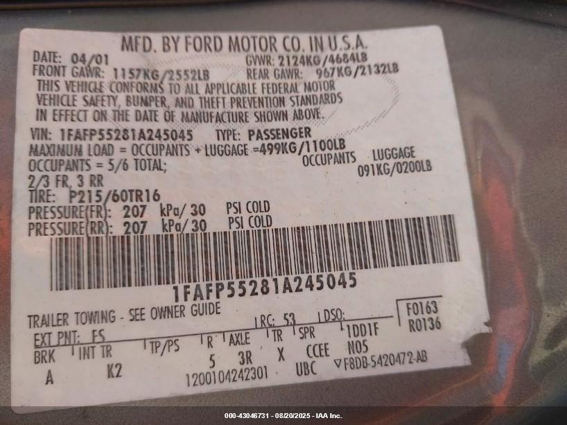 FORD TAURUS image 9