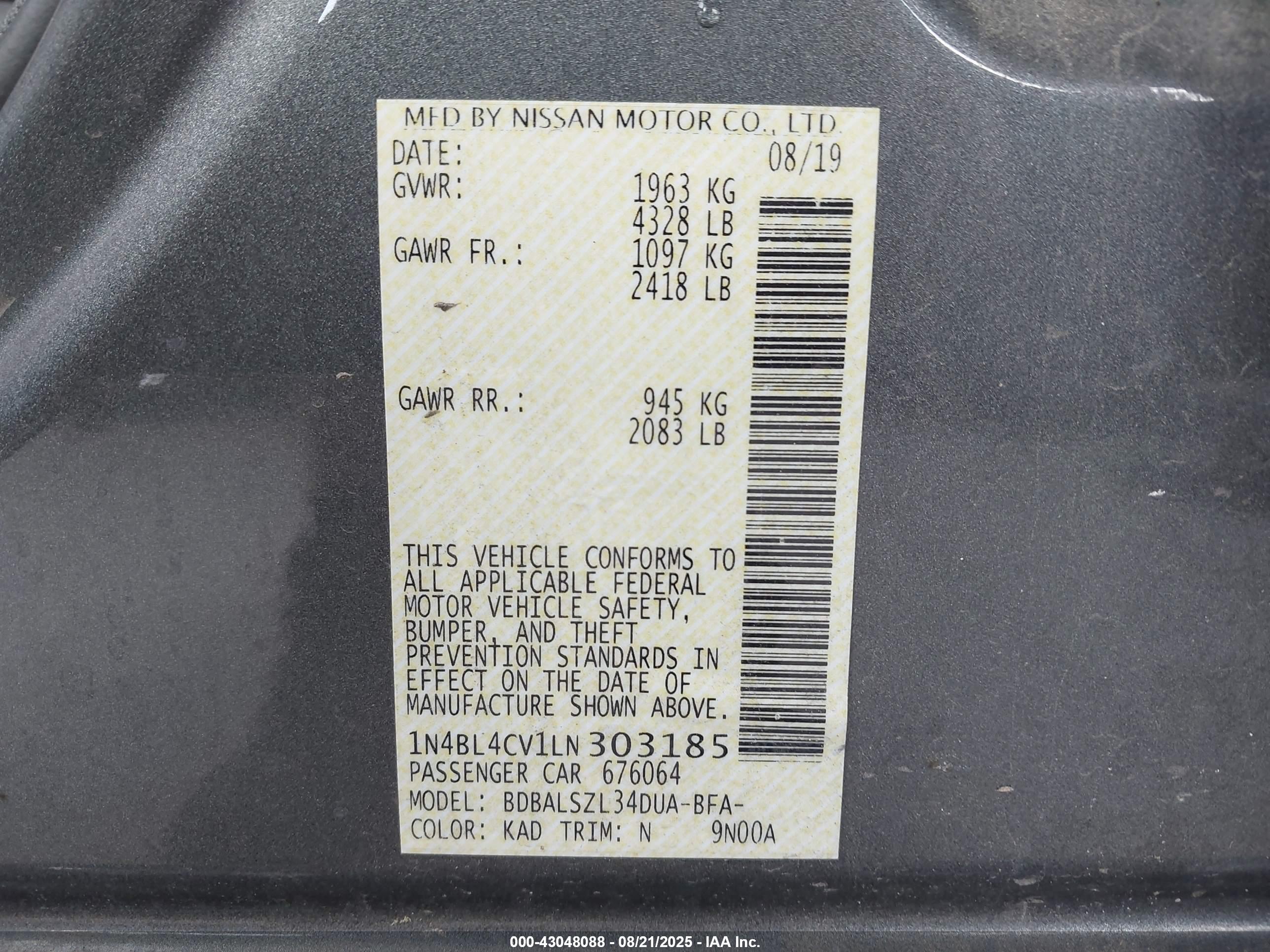 NISSAN ALTIMA image 9