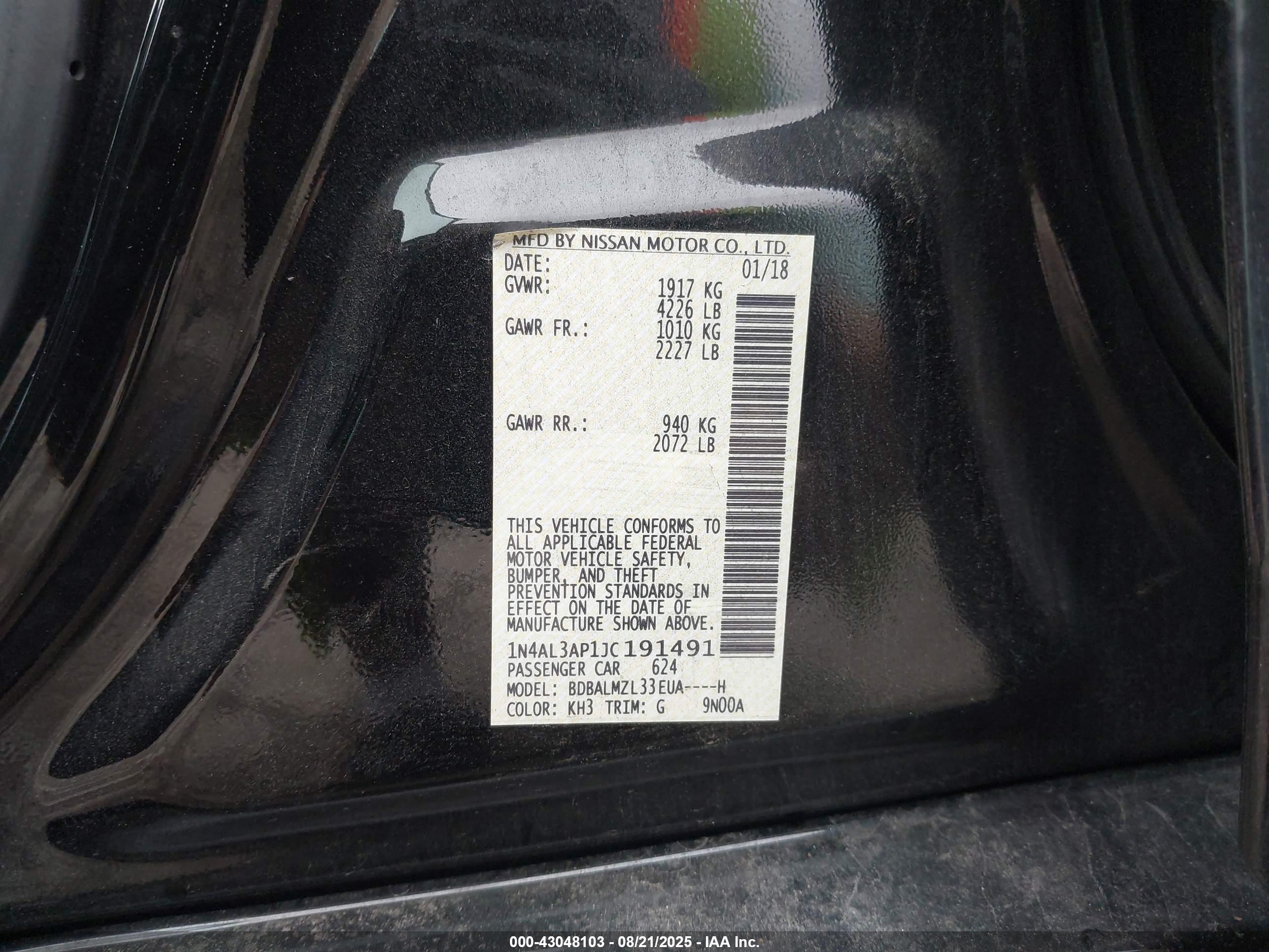 NISSAN ALTIMA image 9