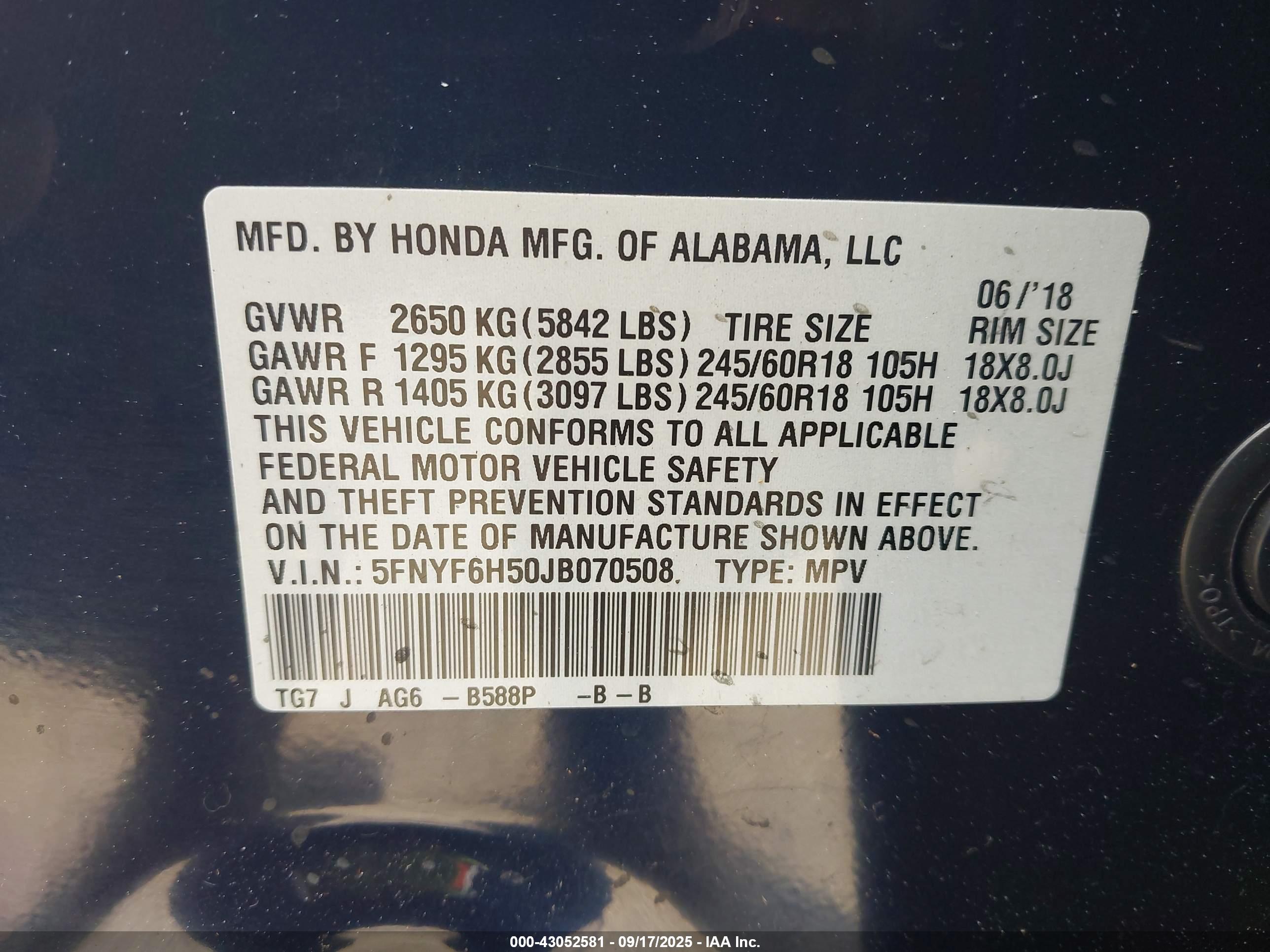 HONDA PILOT image 9