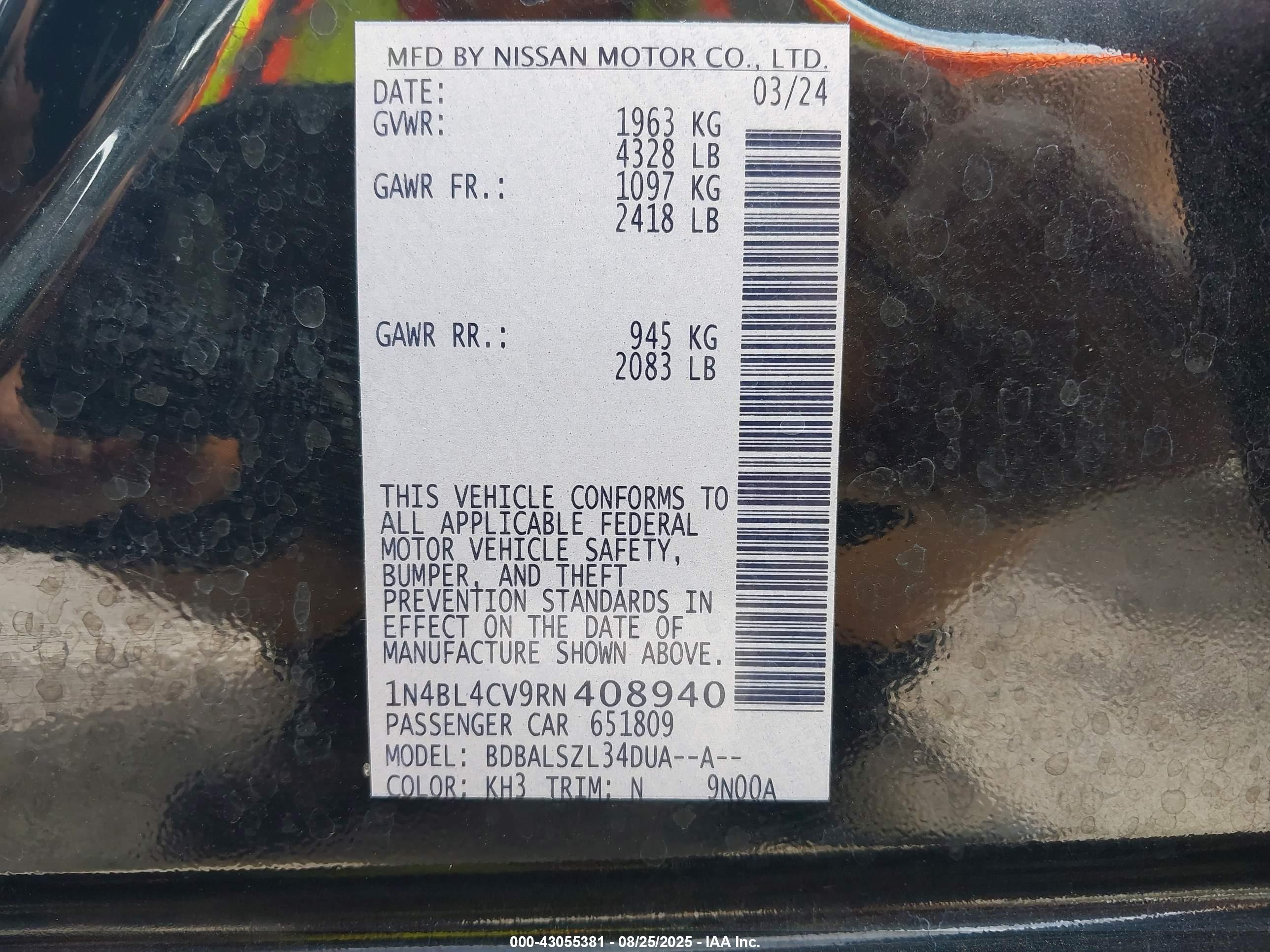 NISSAN ALTIMA image 9