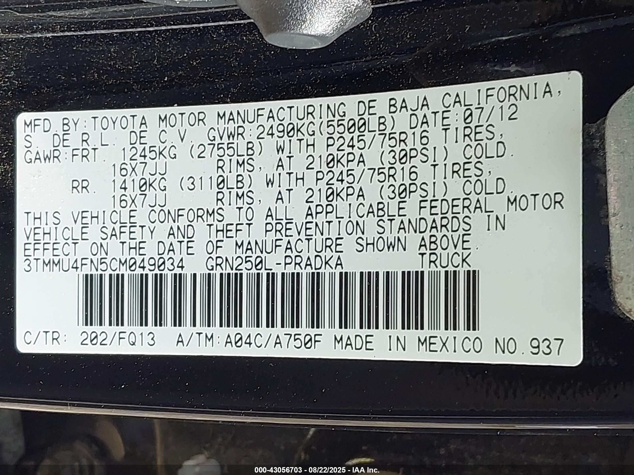 TOYOTA TACOMA image 9