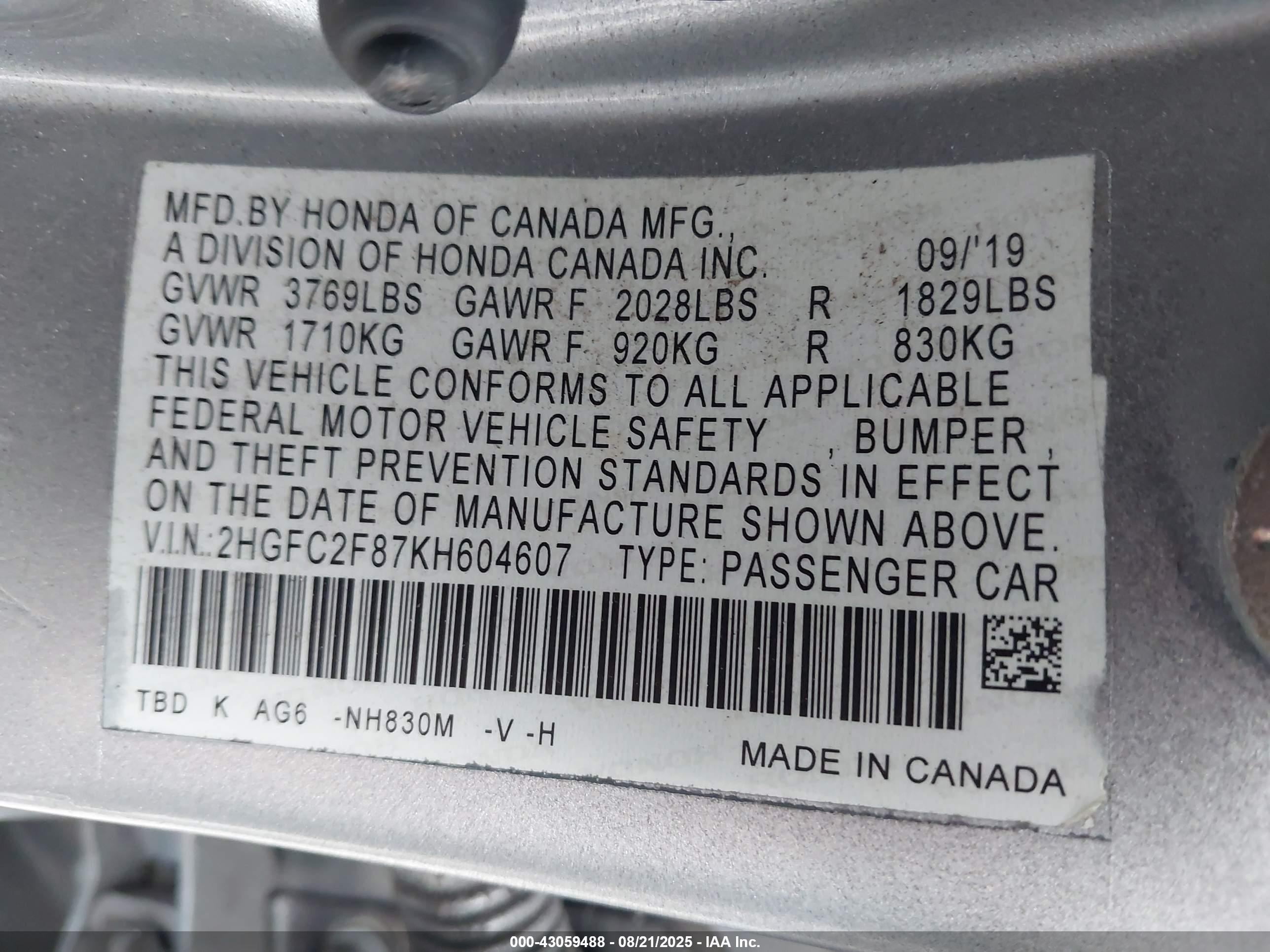 HONDA CIVIC image 9