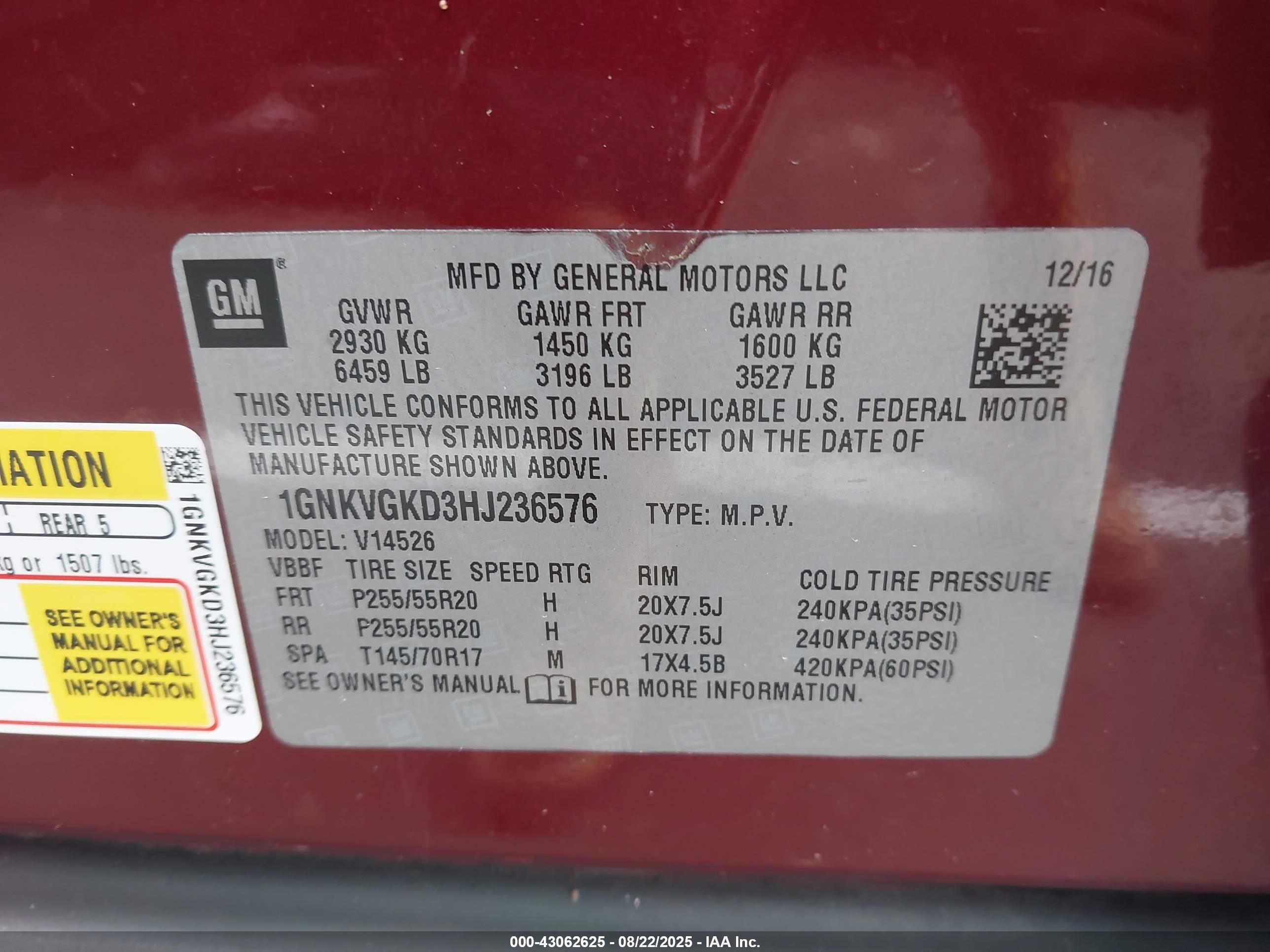 CHEVROLET TRAVERSE image 9