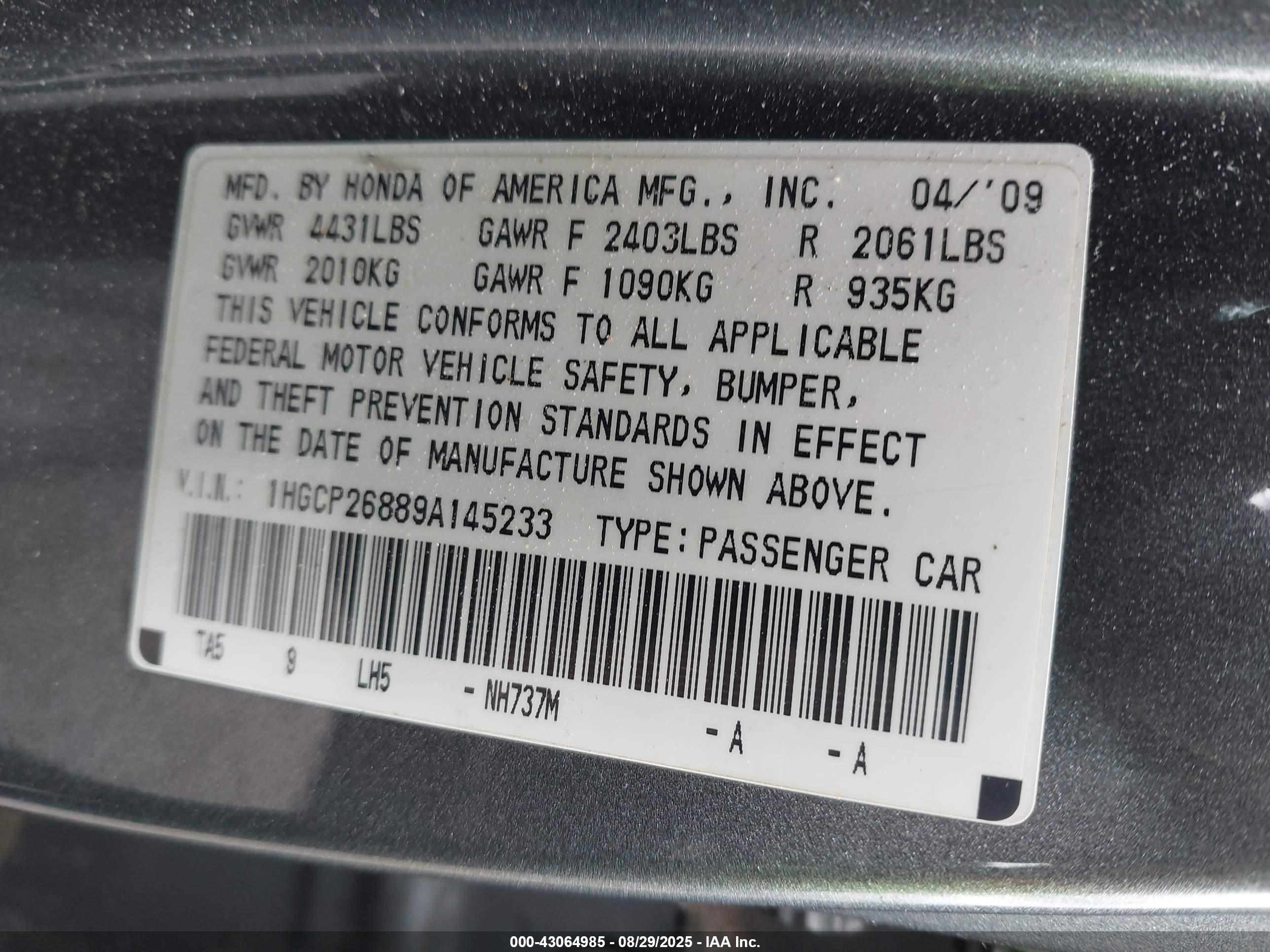 HONDA ACCORD image 9