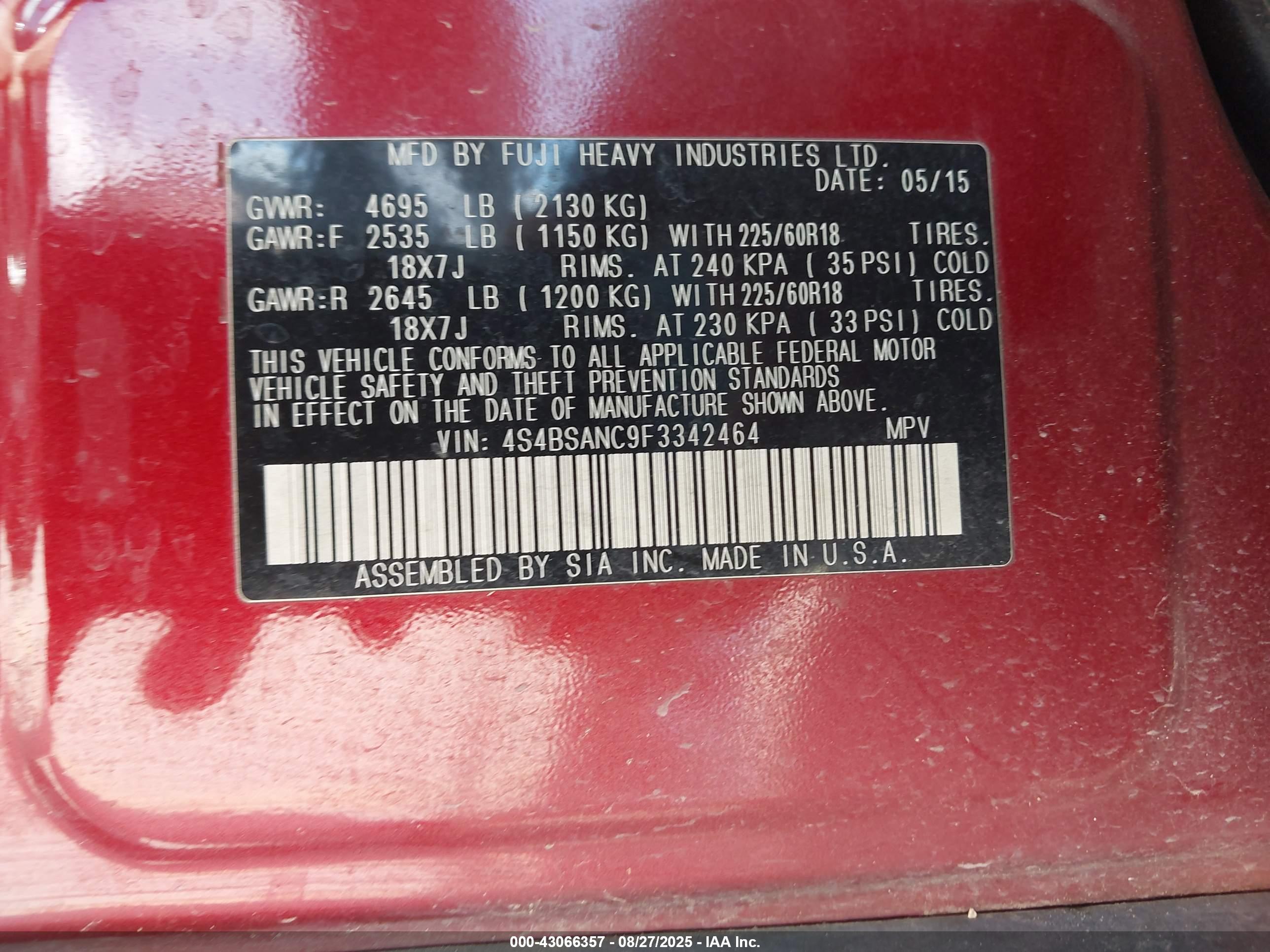 SUBARU OUTBACK image 9