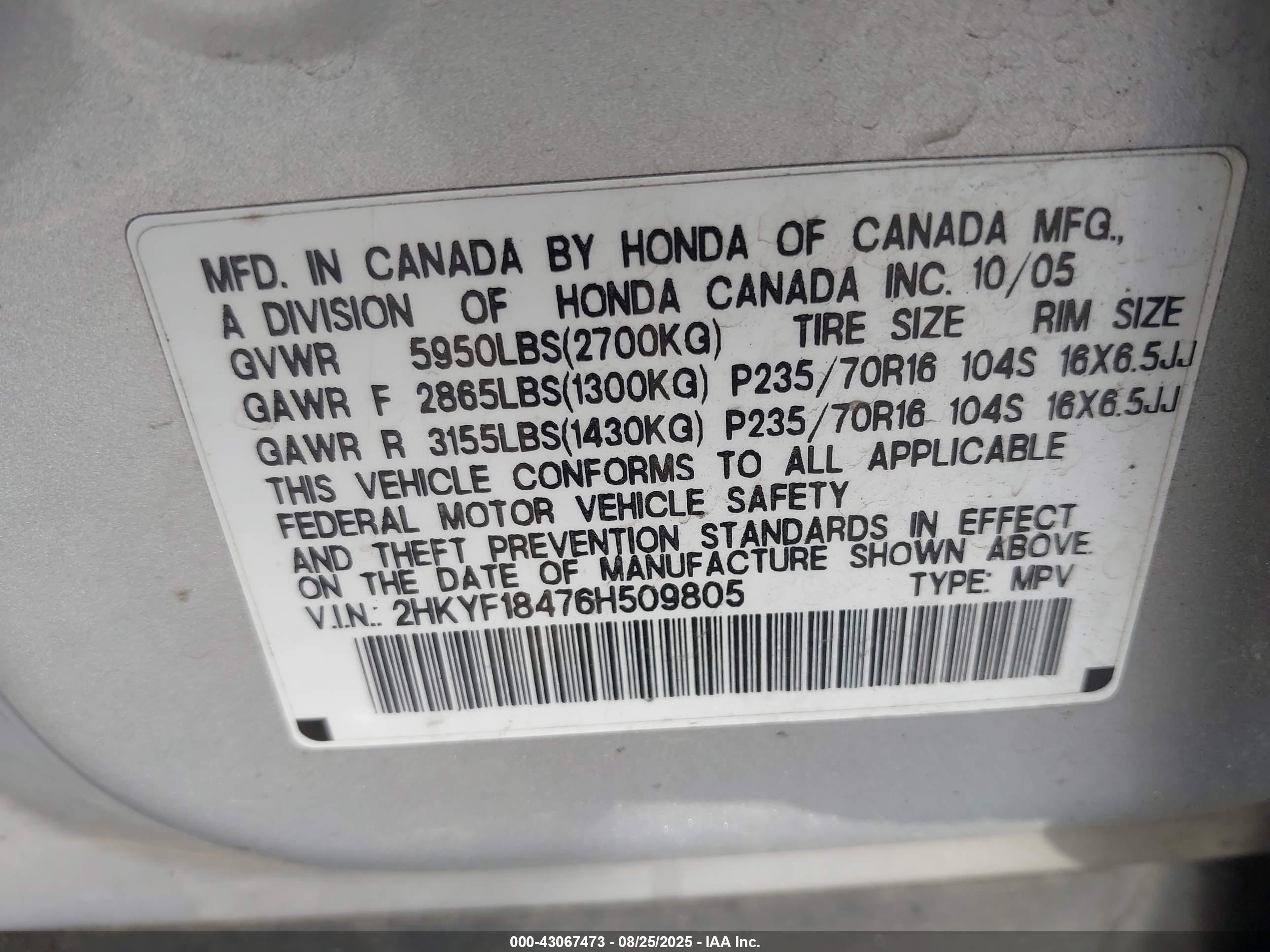 HONDA PILOT image 9