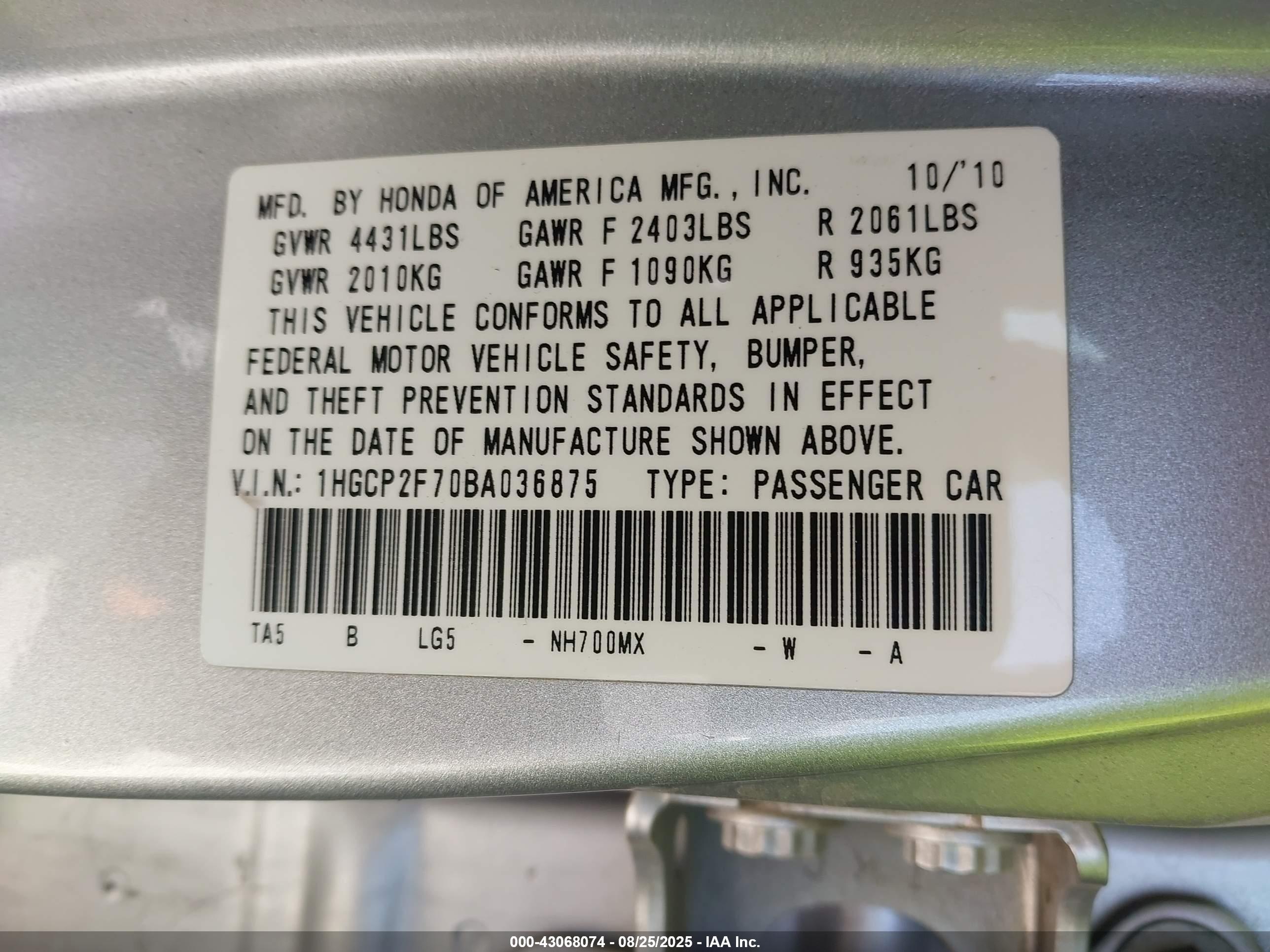 HONDA ACCORD image 9