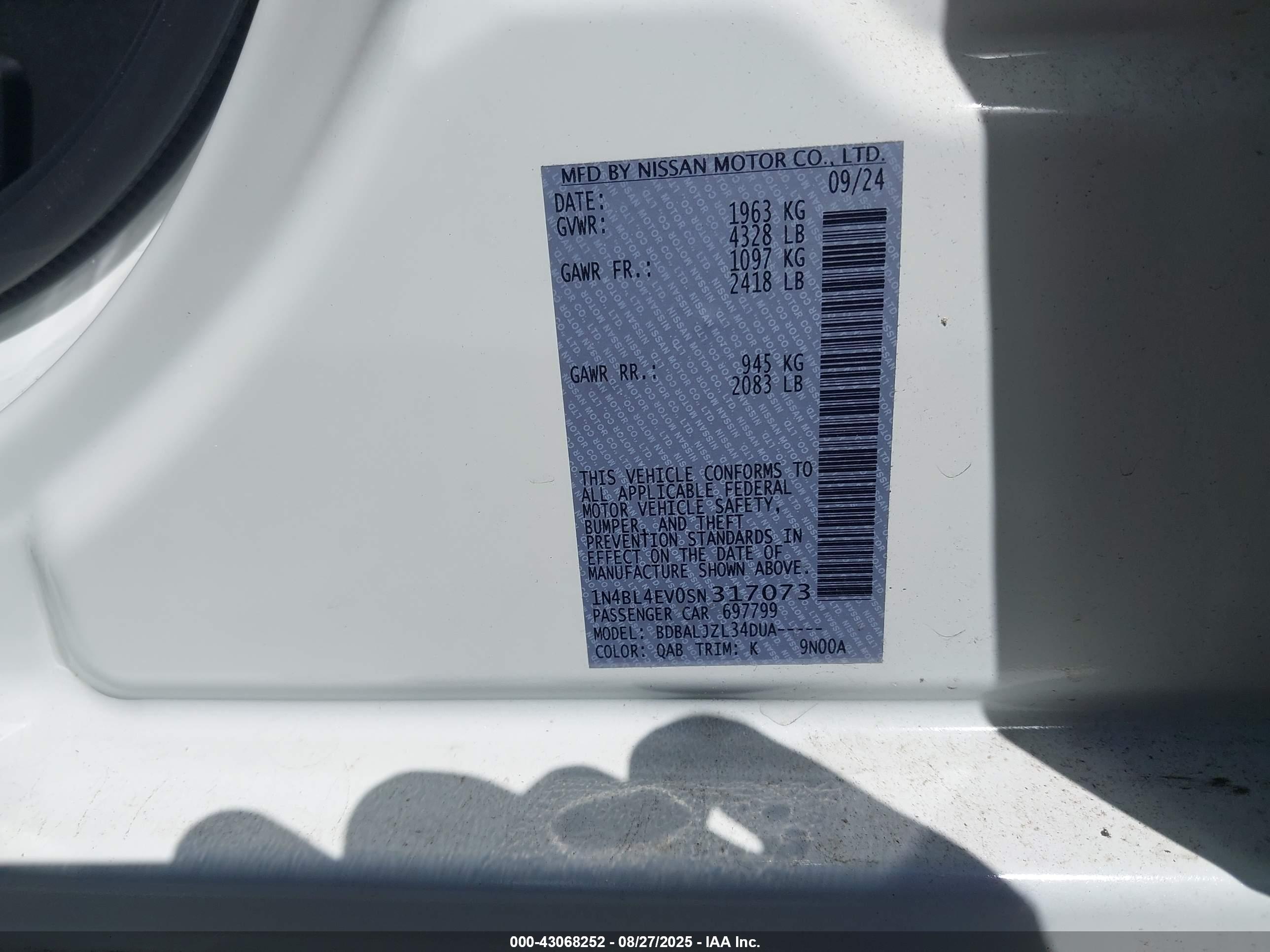 NISSAN ALTIMA image 9