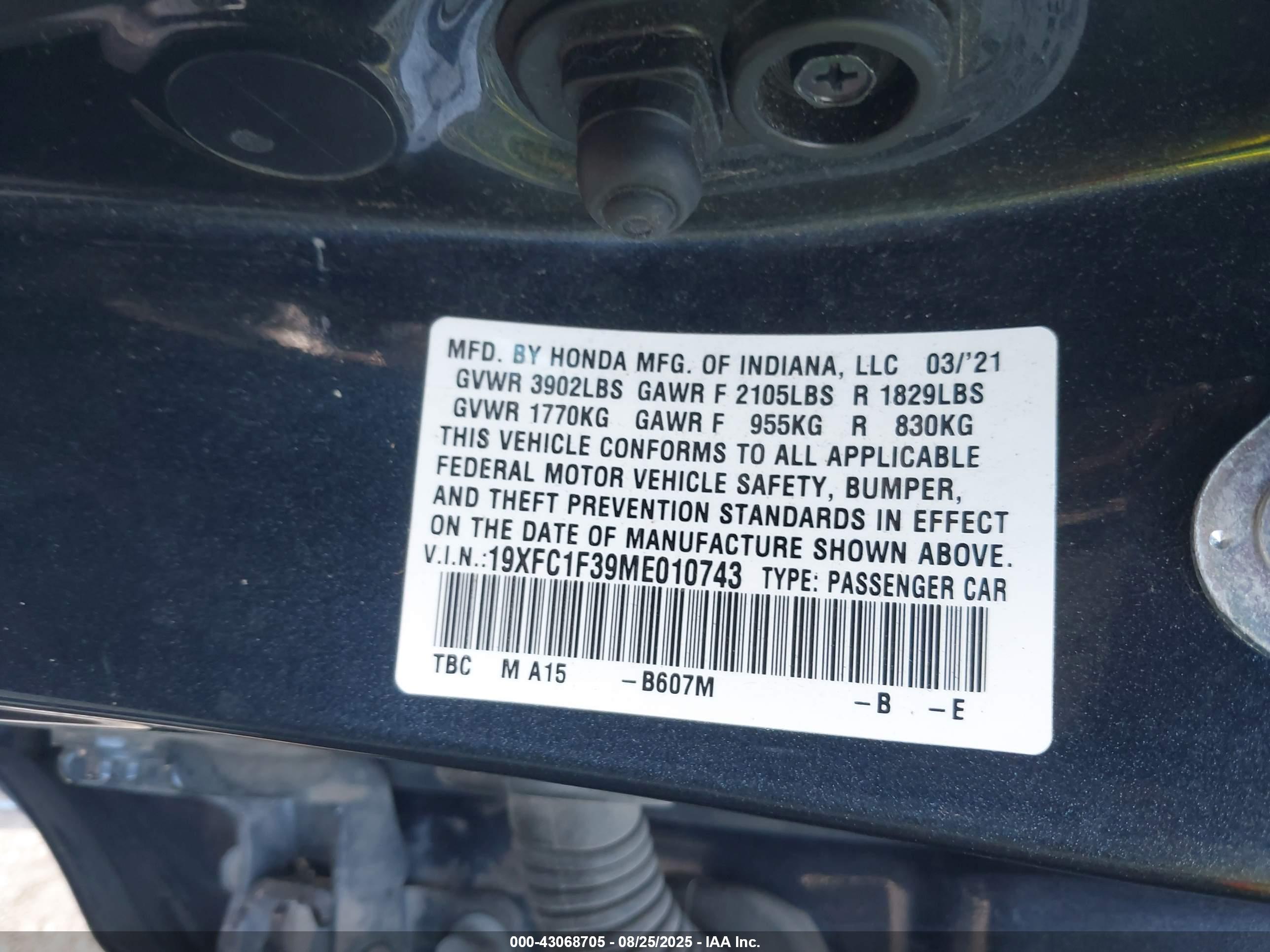 HONDA CIVIC image 9