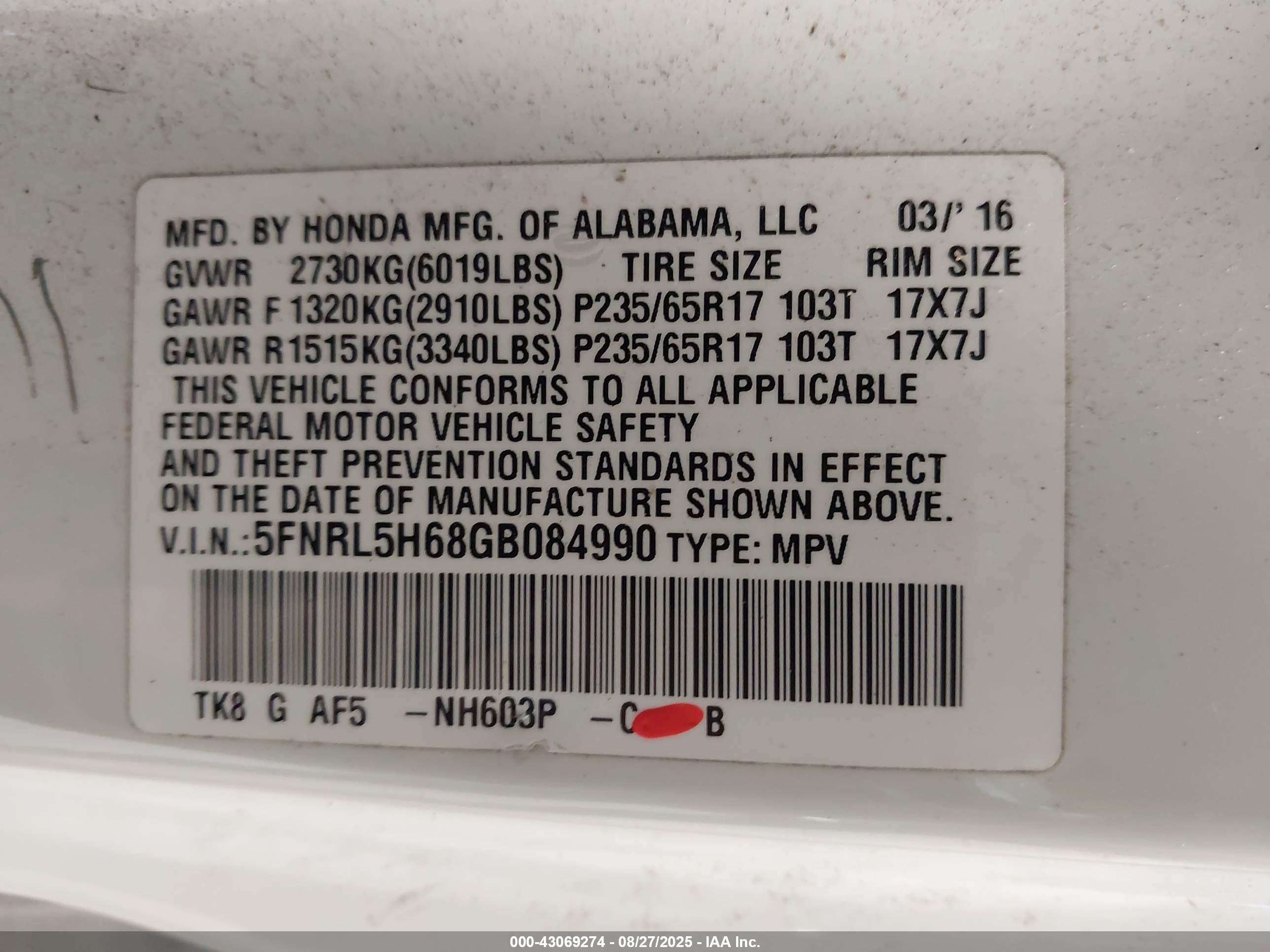 HONDA ODYSSEY image 9