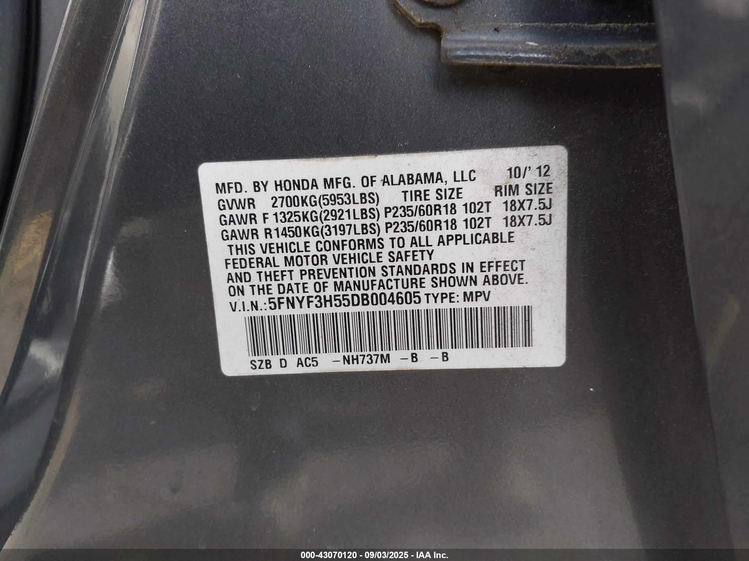 HONDA PILOT image 9