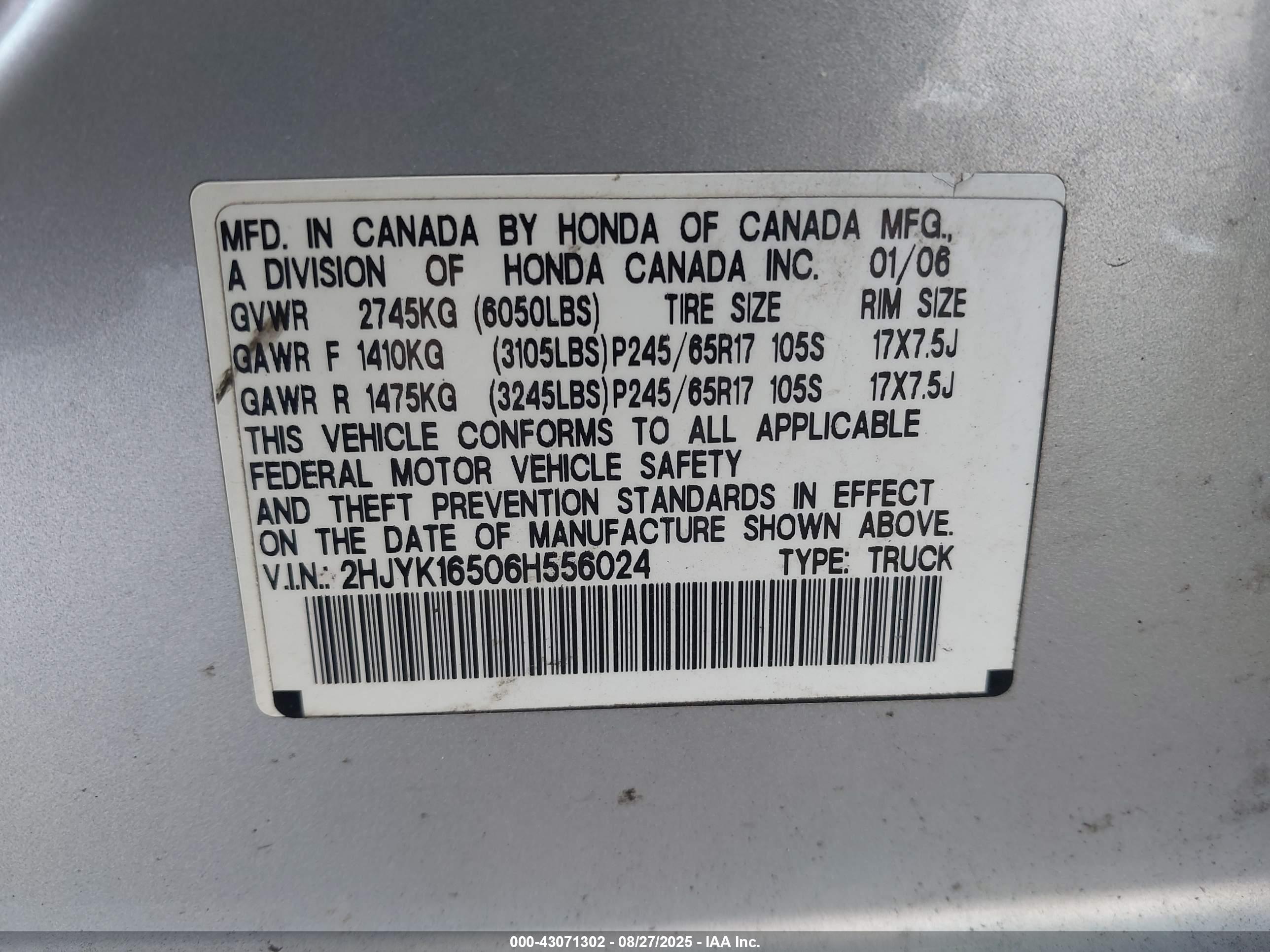 HONDA RIDGELINE image 9