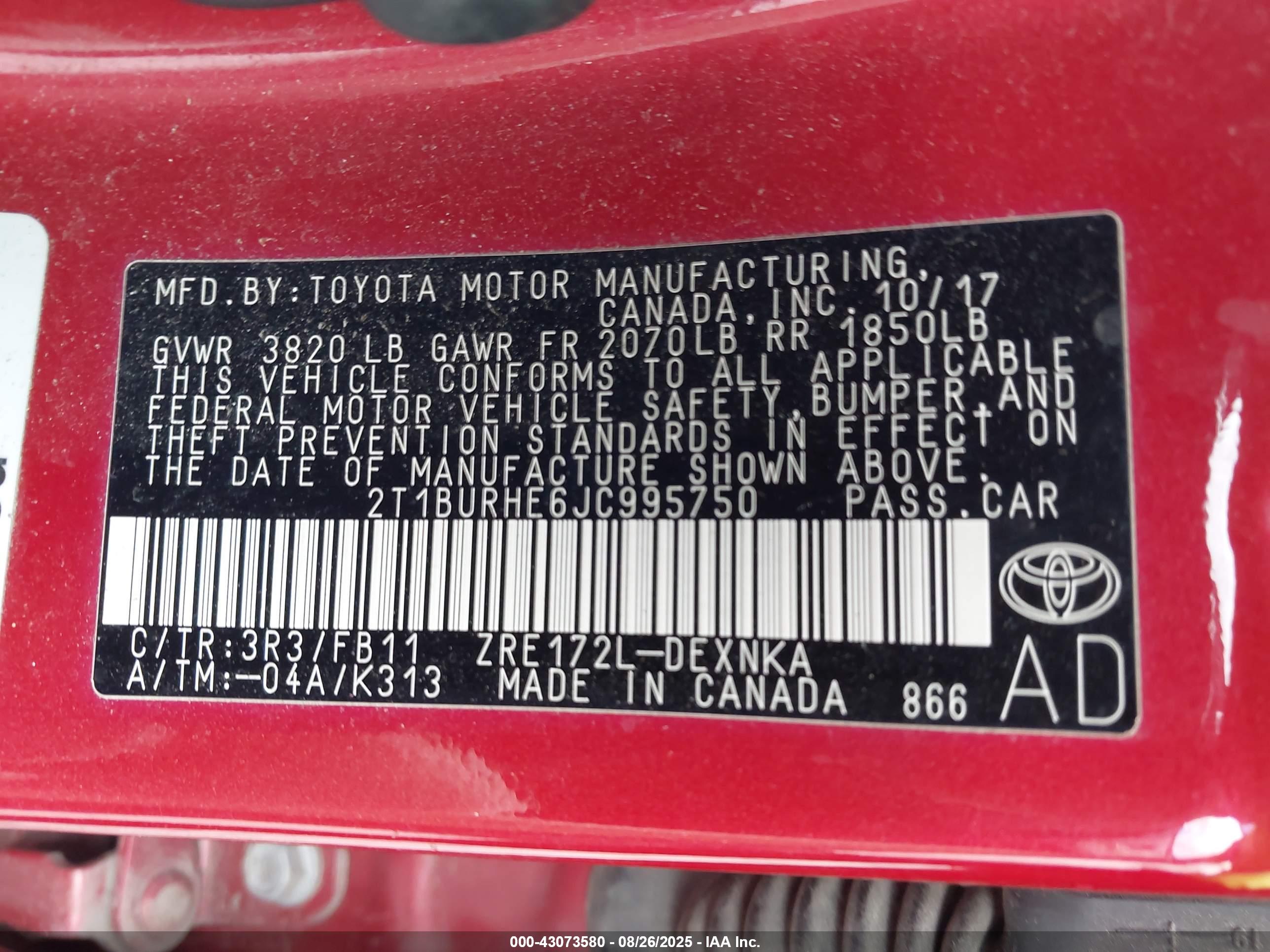 TOYOTA COROLLA image 9