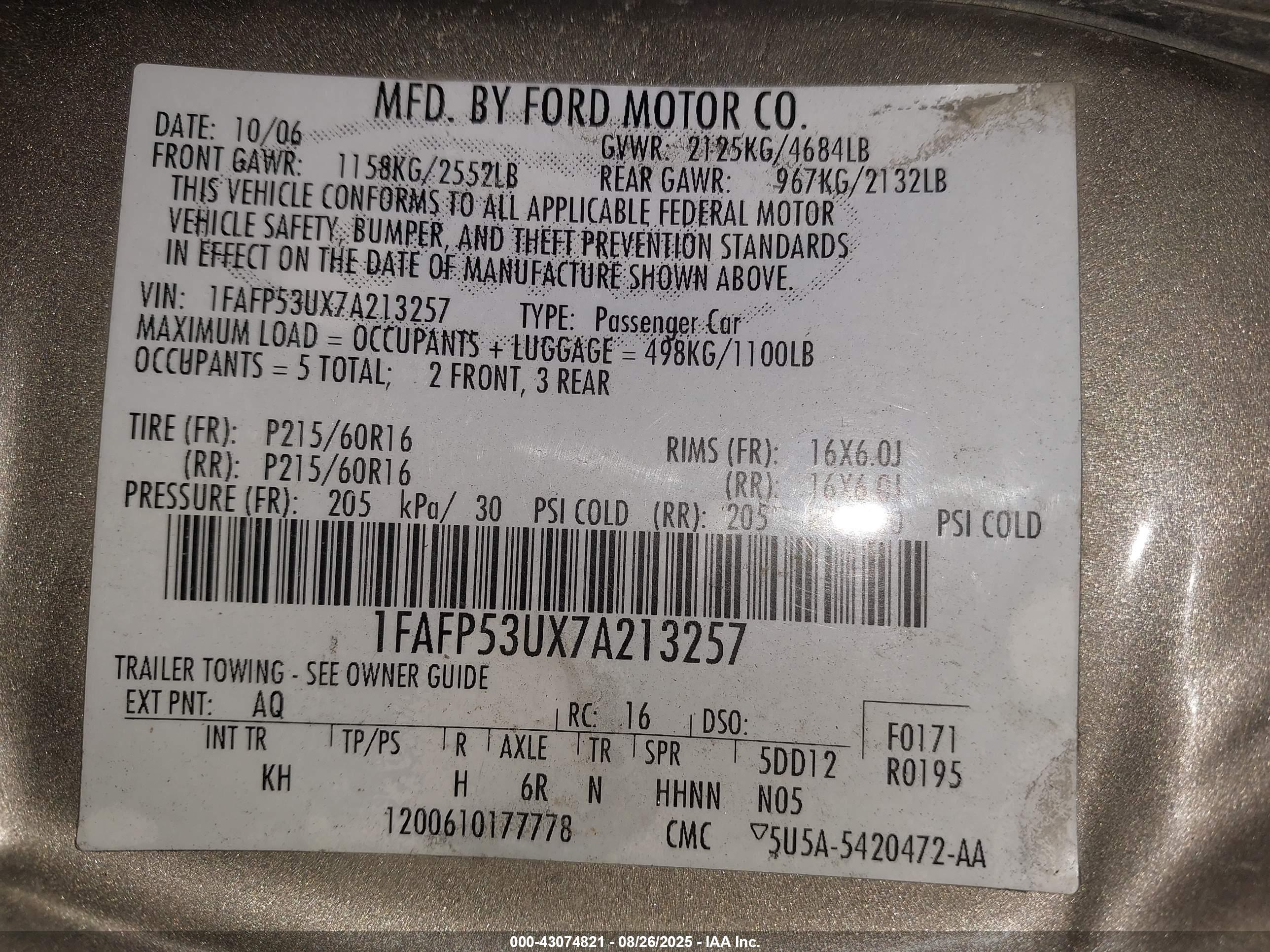 FORD TAURUS image 9