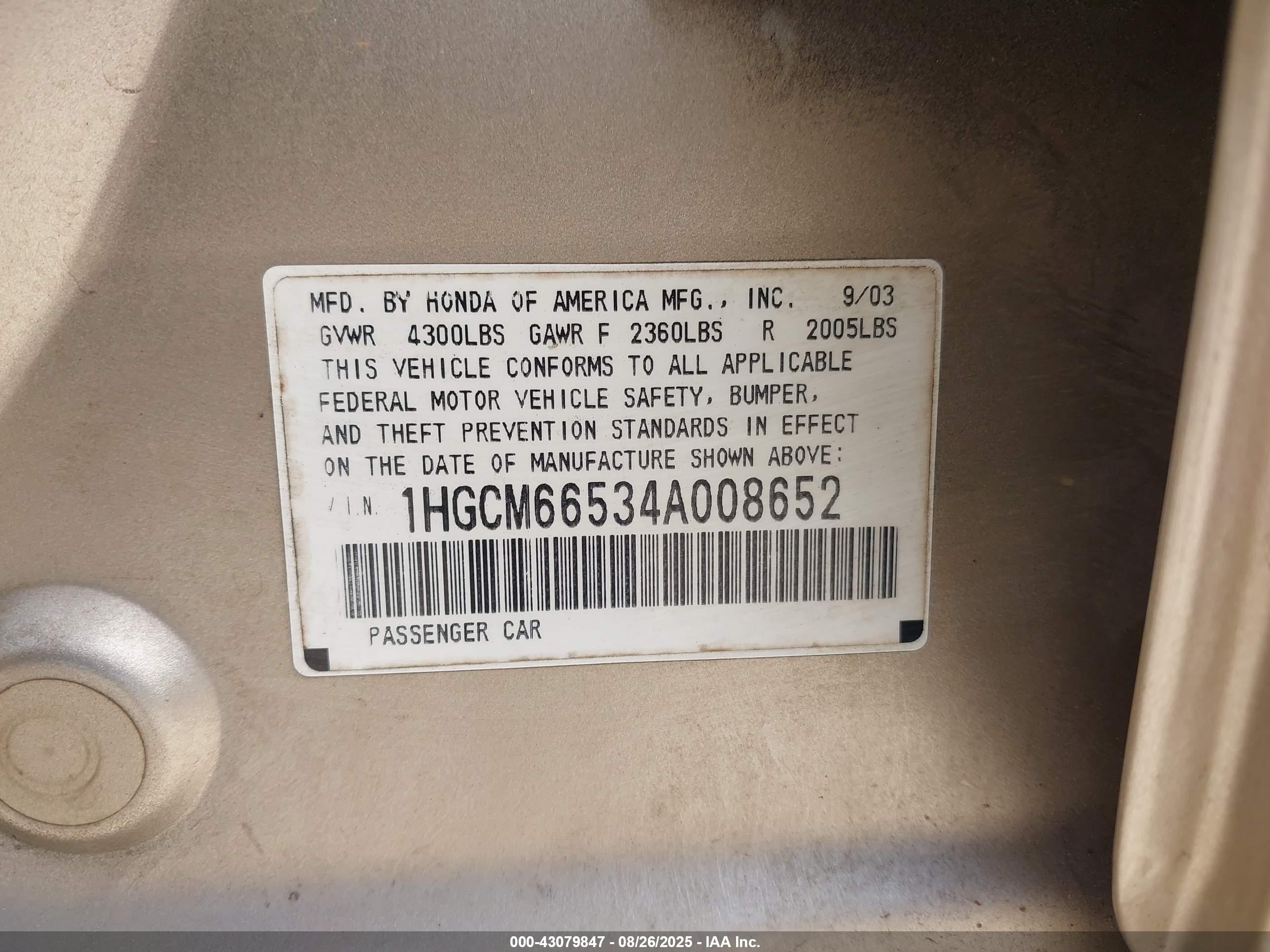 HONDA ACCORD image 9