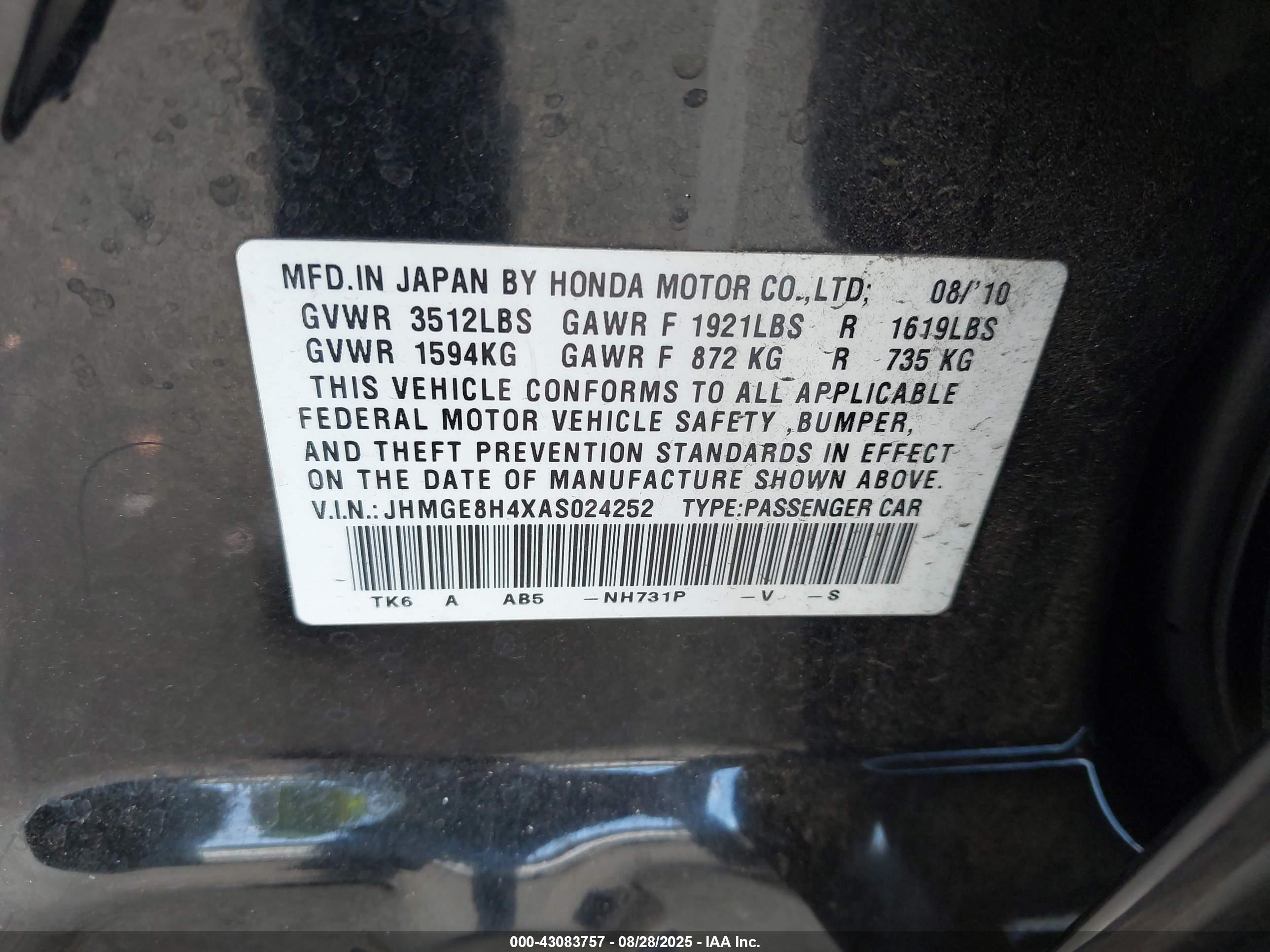 HONDA FIT image 9