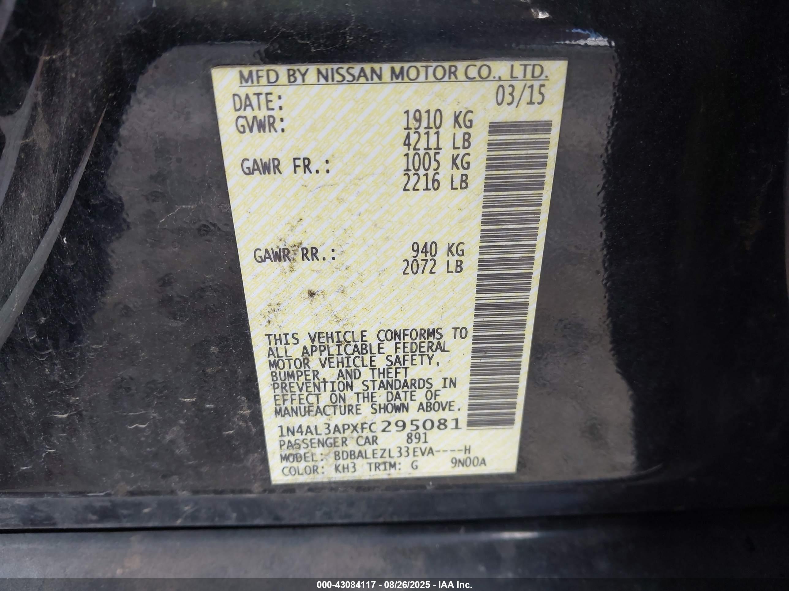 NISSAN ALTIMA image 9