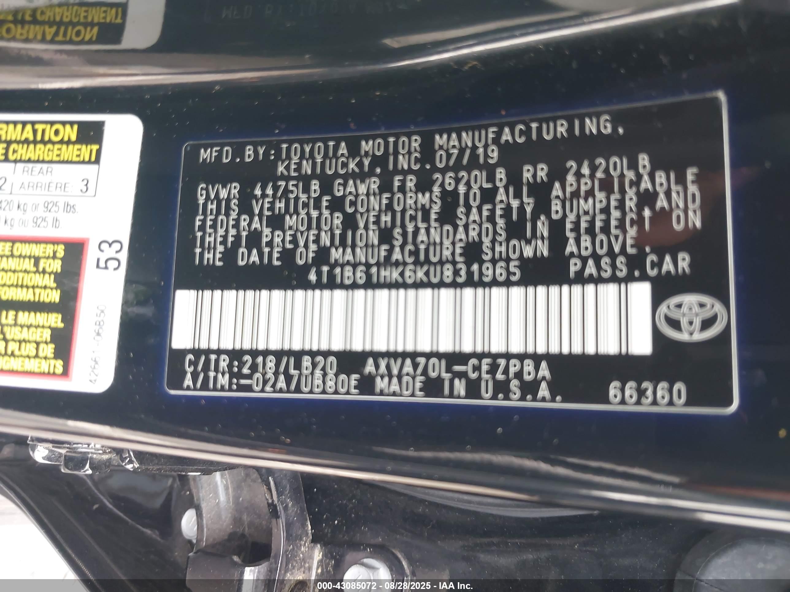 TOYOTA CAMRY image 9