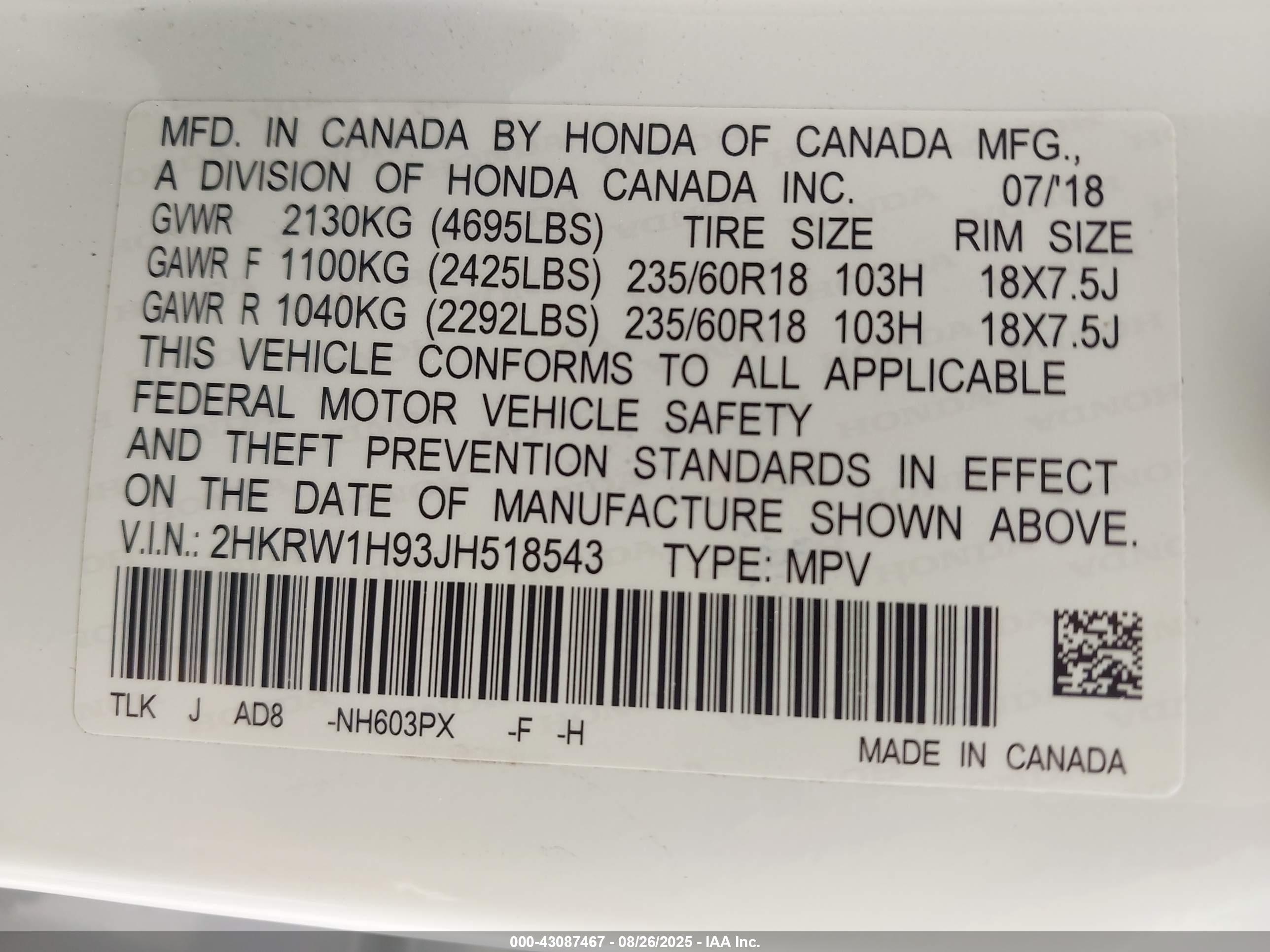 HONDA CR-V image 9