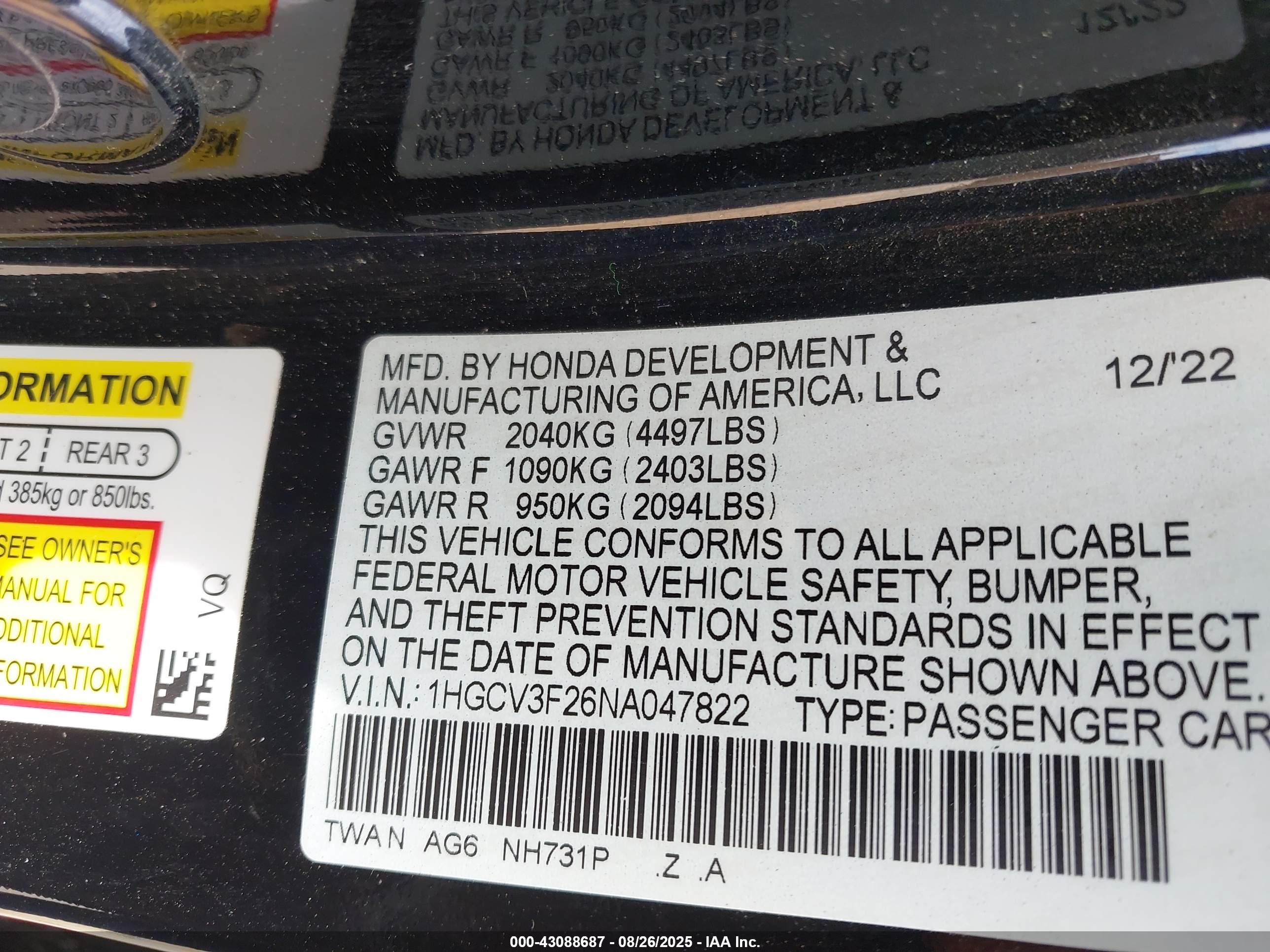 HONDA ACCORD image 9