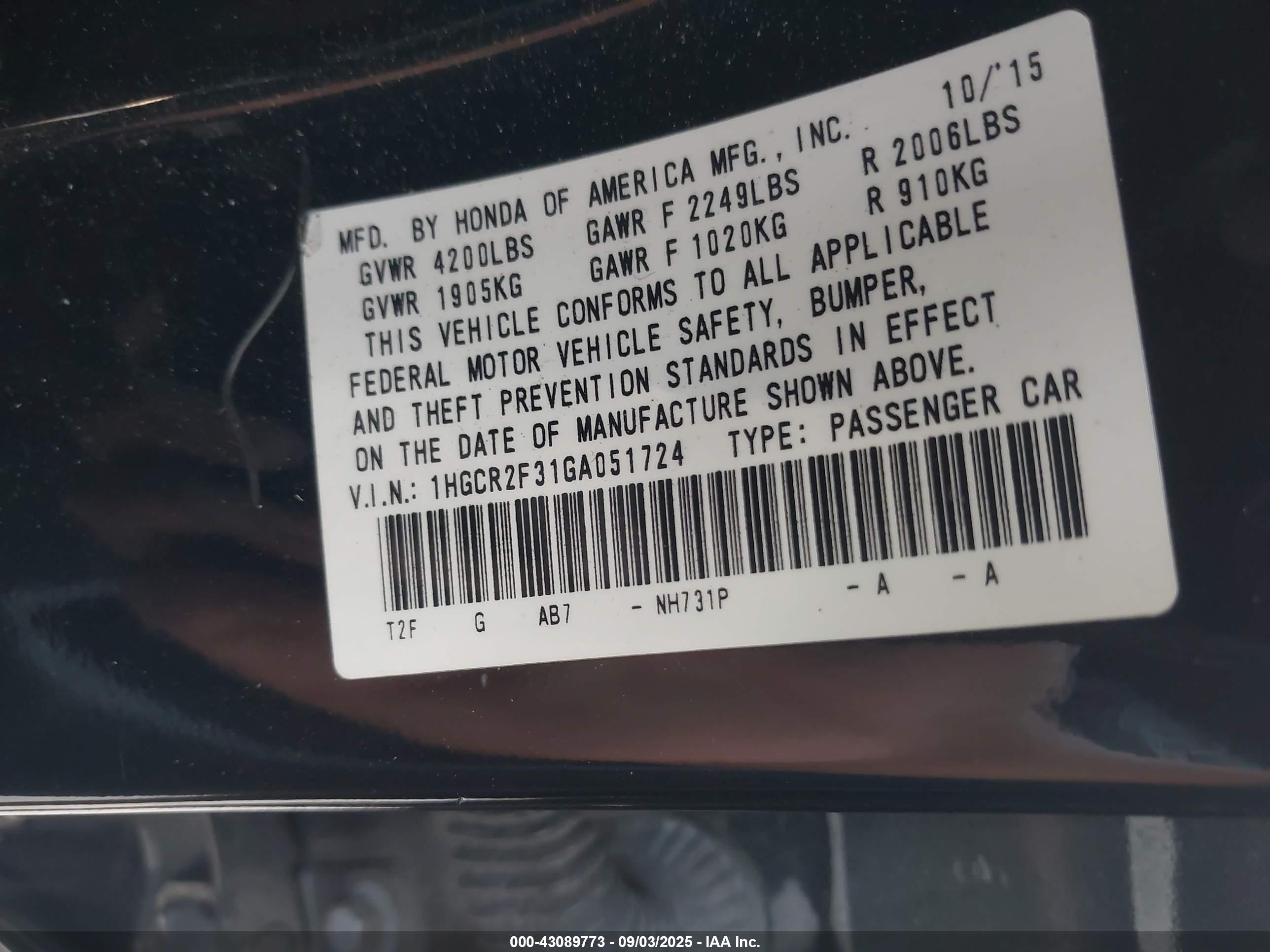 HONDA ACCORD image 9